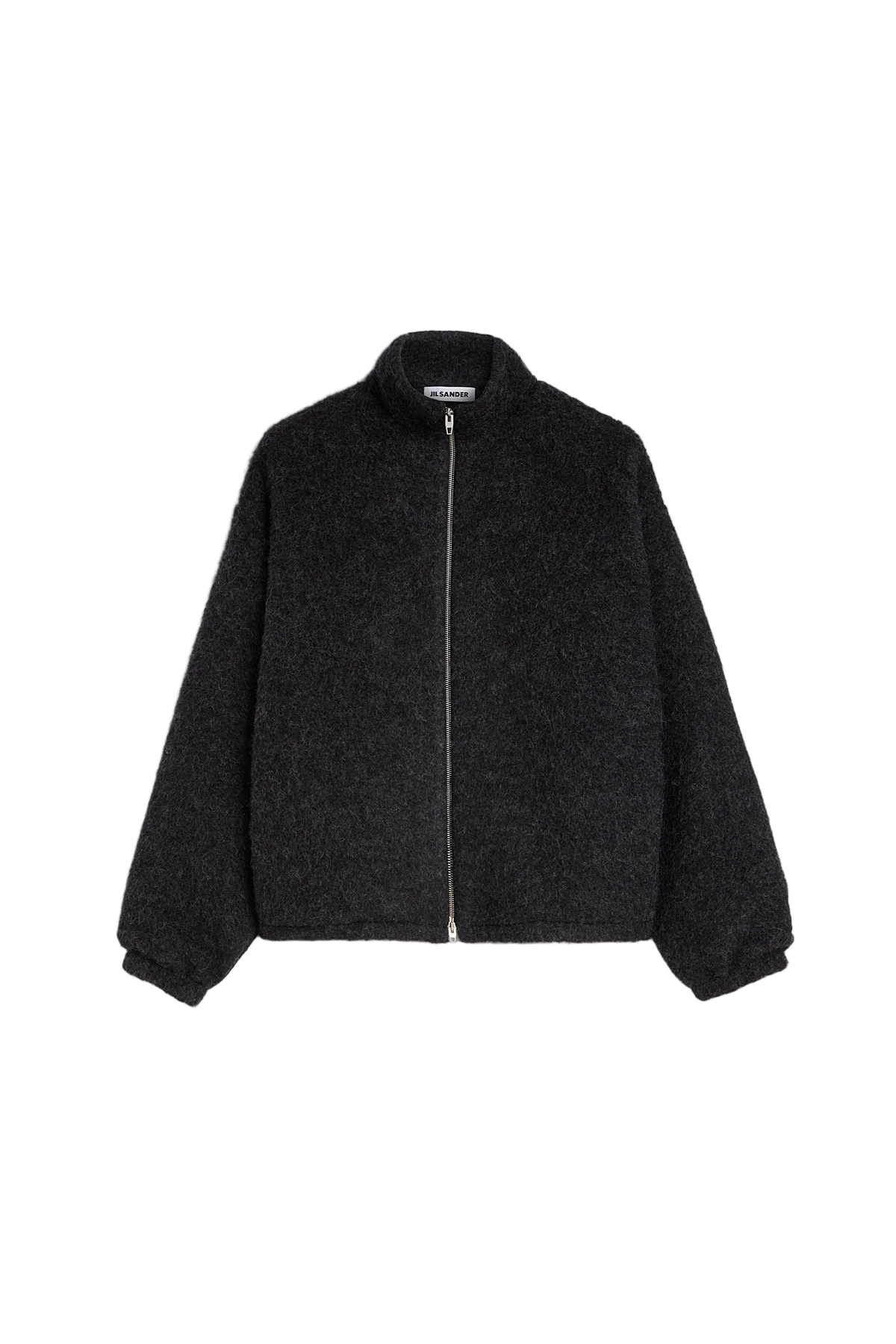 Jil Sander graues Fleece-Sweatshirt mit Reißverschluss