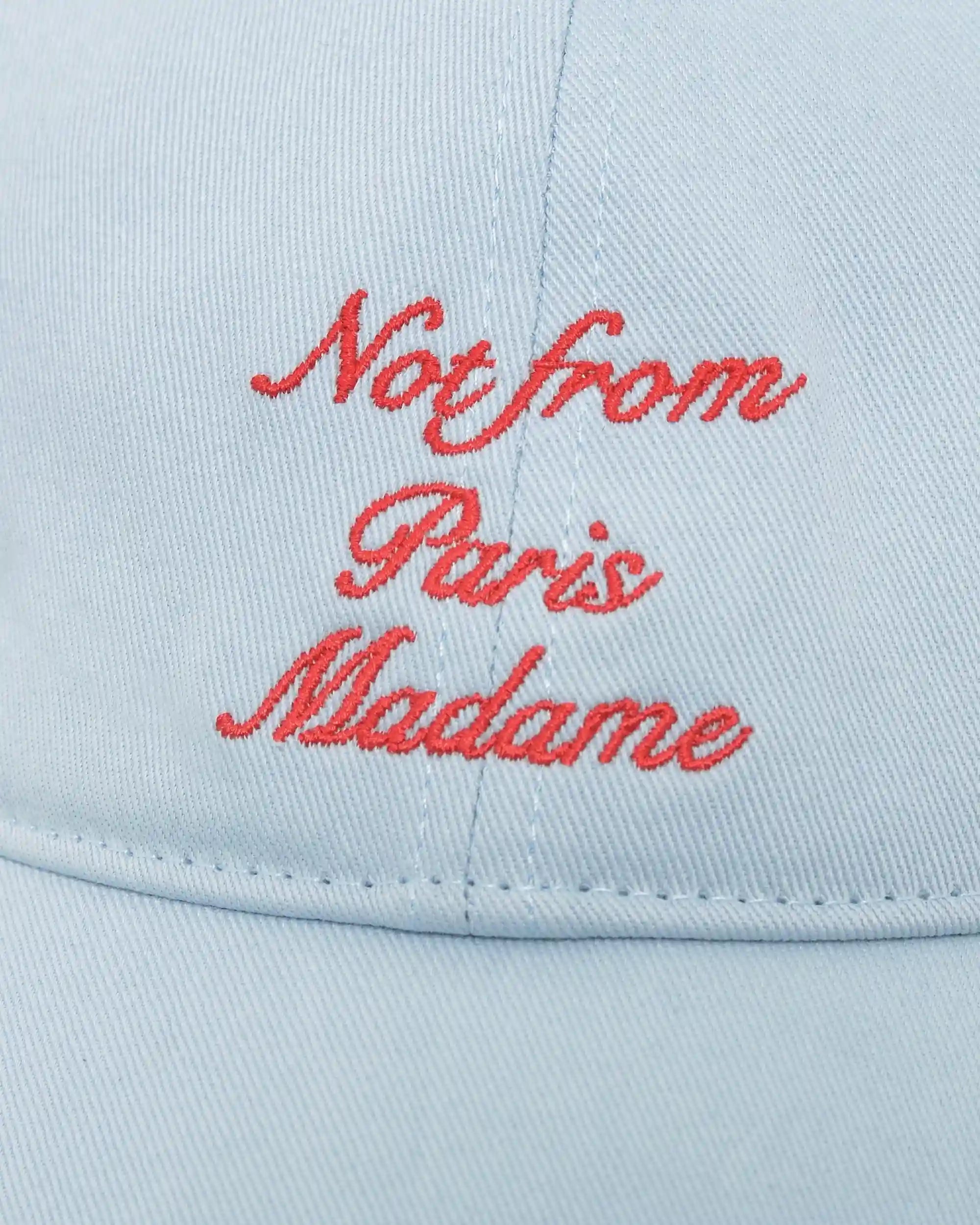 Drole de Monsieur Lt Blue Casquette Slogan Calligraphy