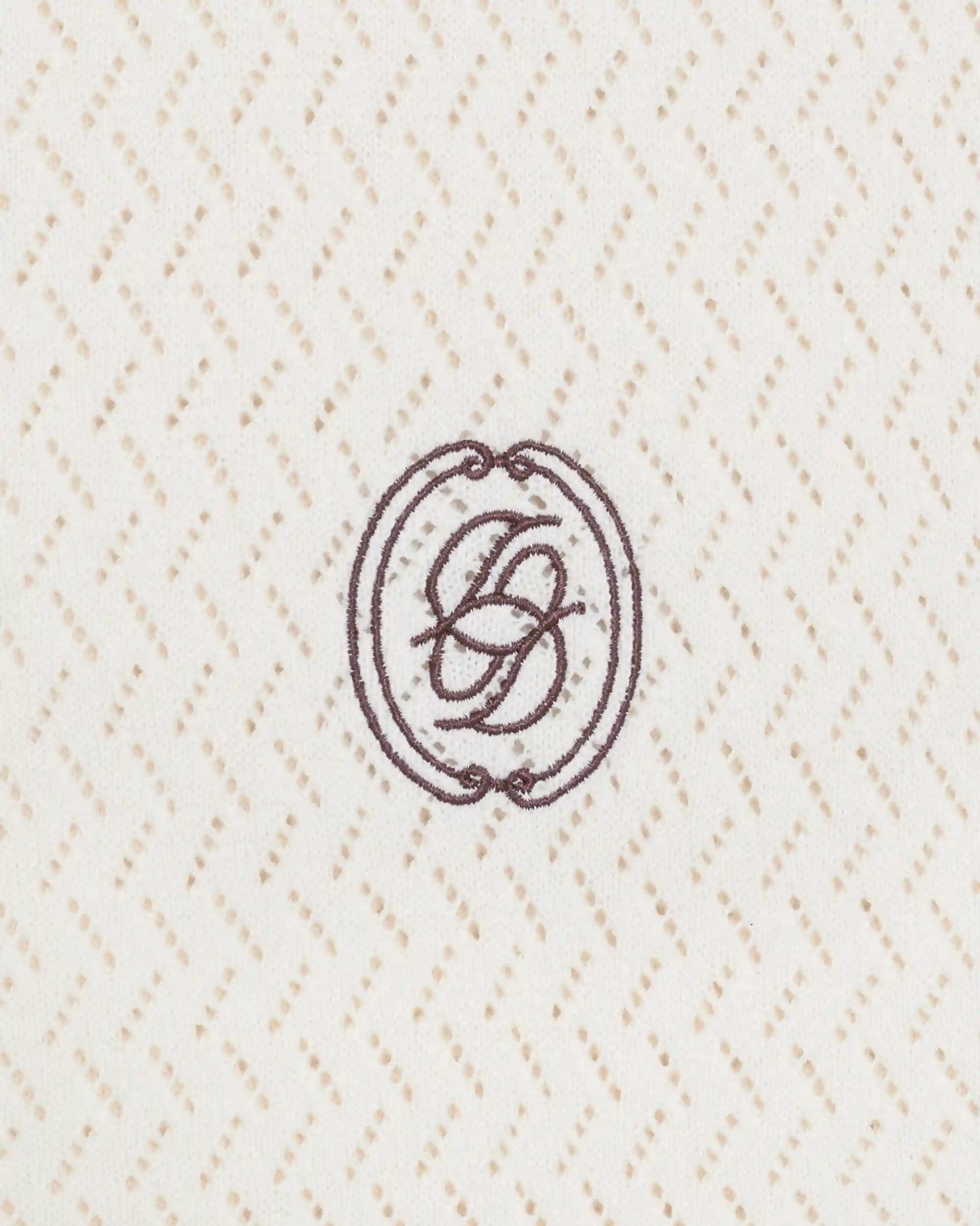 Drole de Monsieur Off White T-Shirt Maille AjourÈe D Miroir