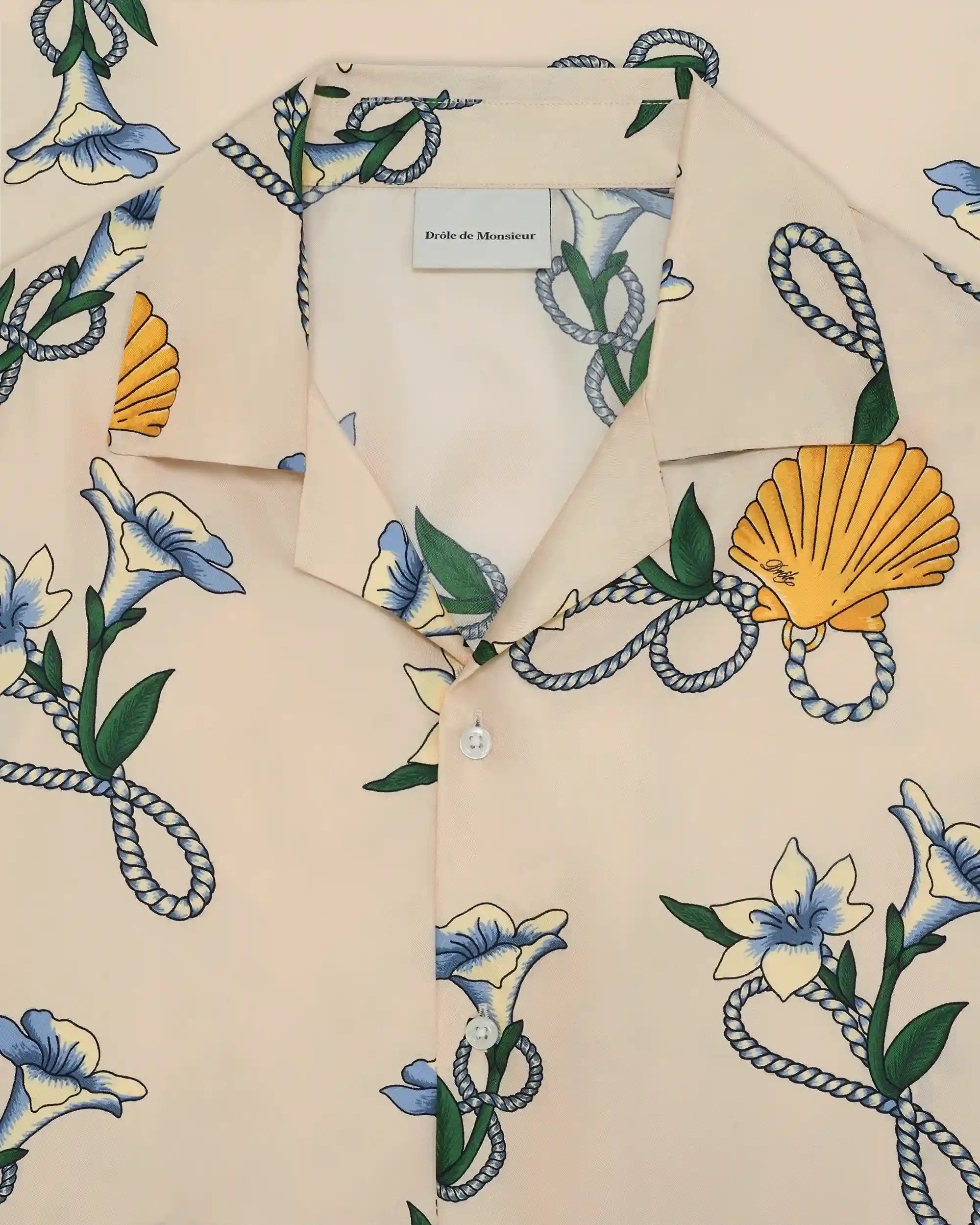 Drole de Monsieur Off White Silk Chemise ML Drôle Shell