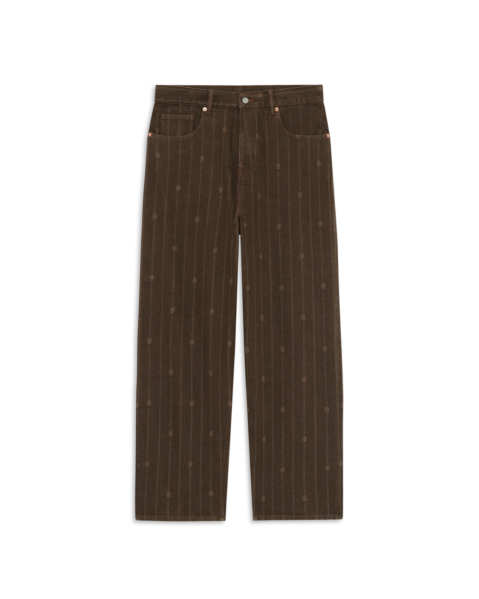 Drole de Monsieur Brown Monogram Baggy Jeans