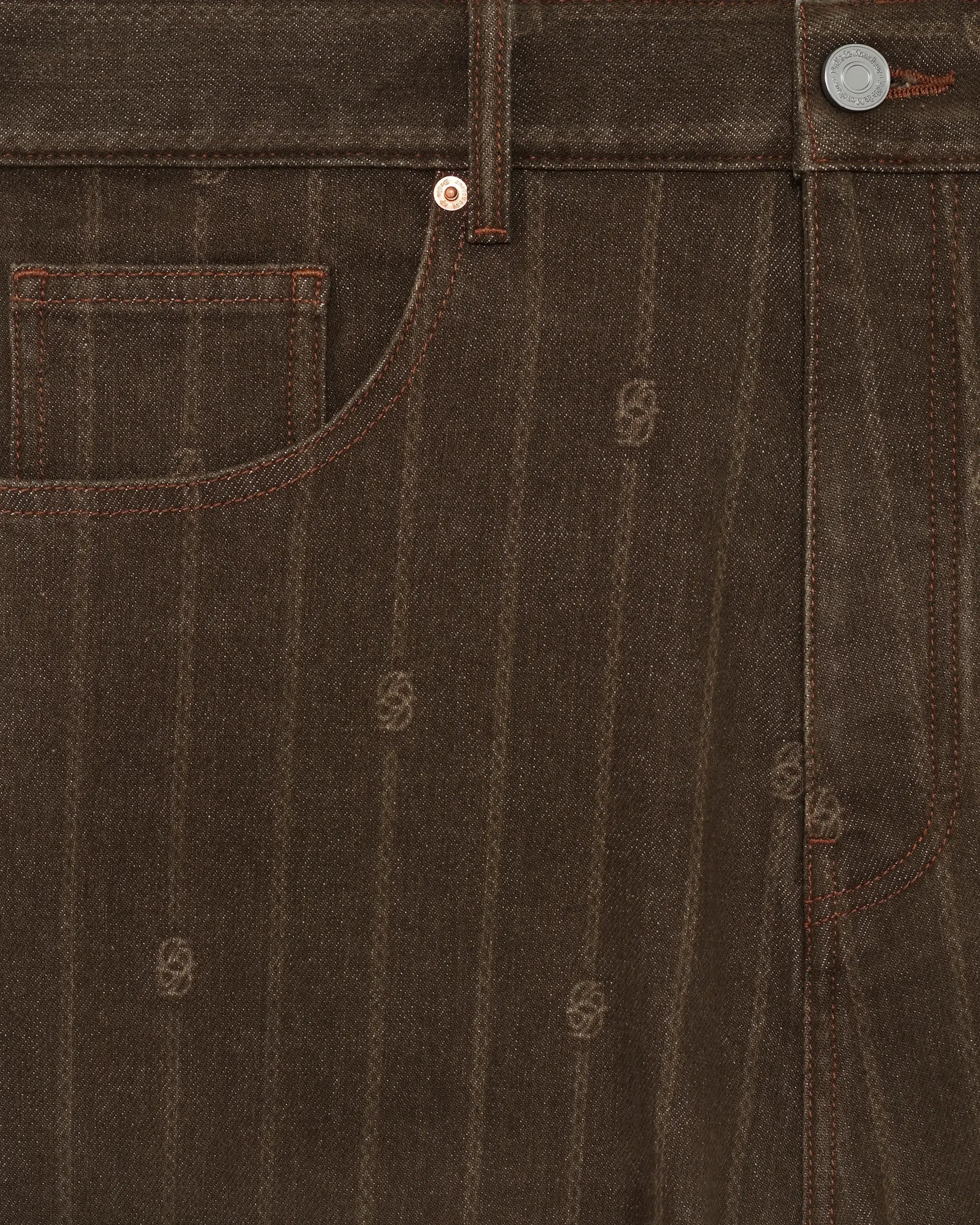 Drole de Monsieur Brown Monogram Baggy Jeans