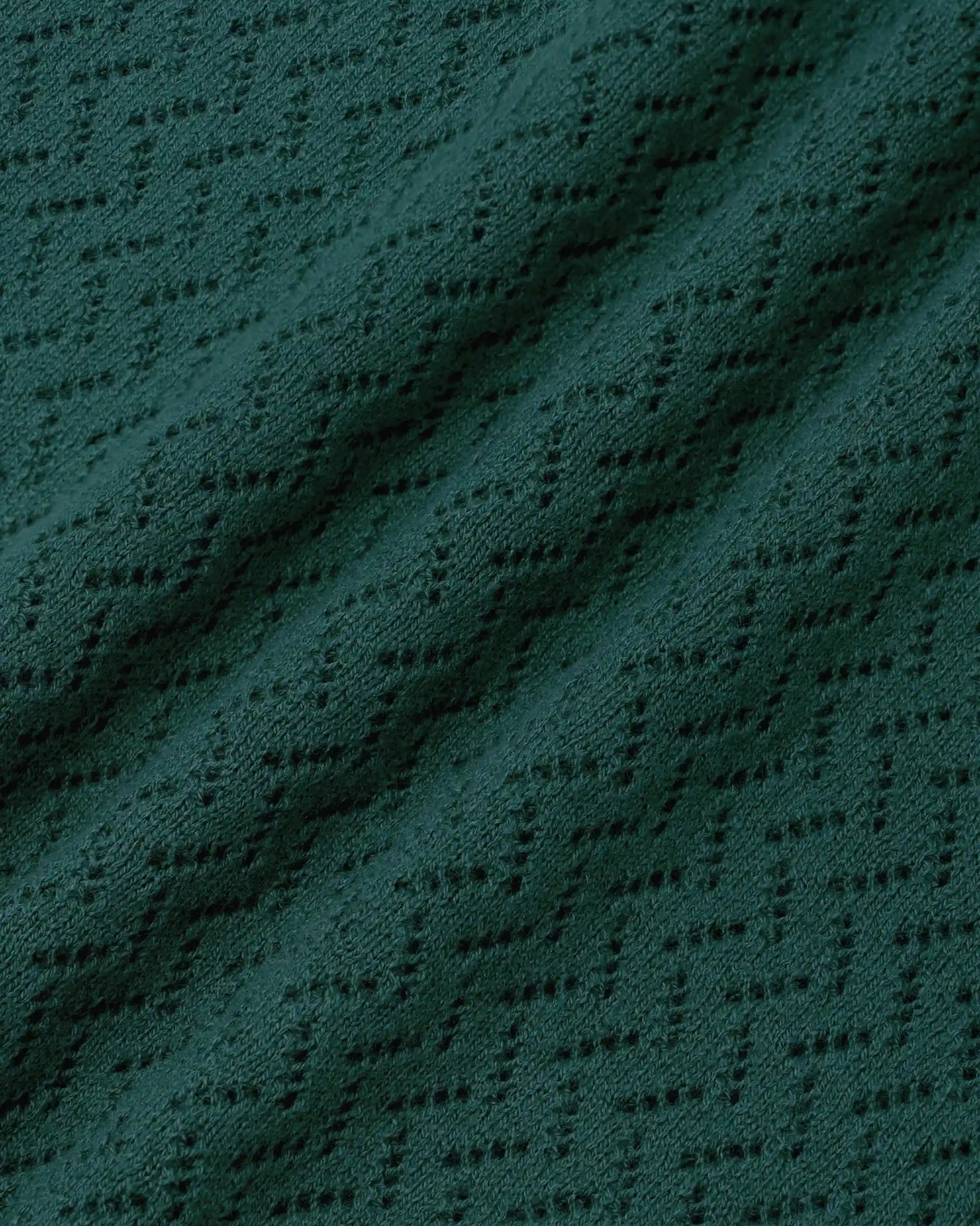 Drole de Monsieur Green D Mirror Openwork Knit T-shirt