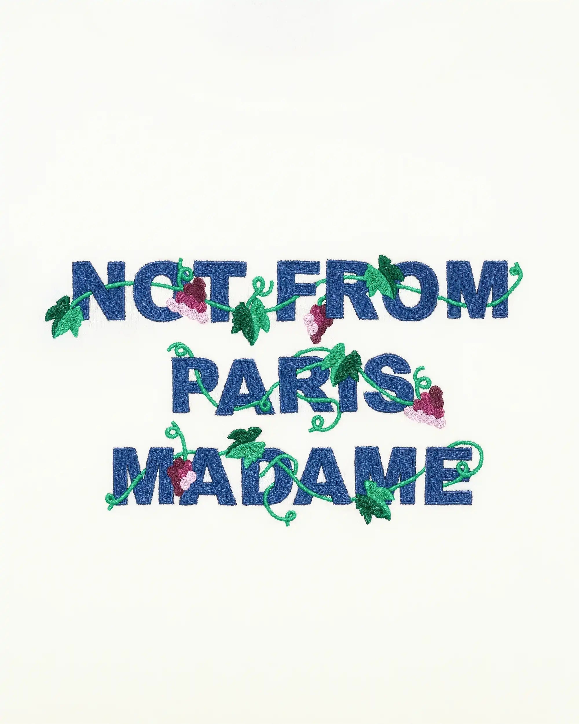 Drole de Monsieur Off-White Vine Embroidered Slogan T-shirt