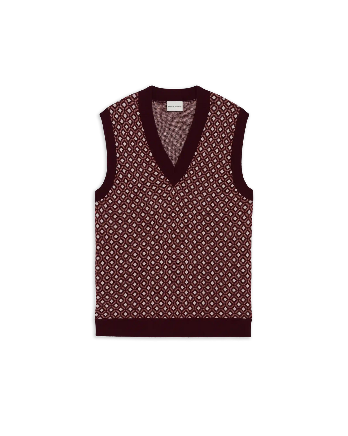 Drôle de Monsieur ärmellose Strickweste in Braun