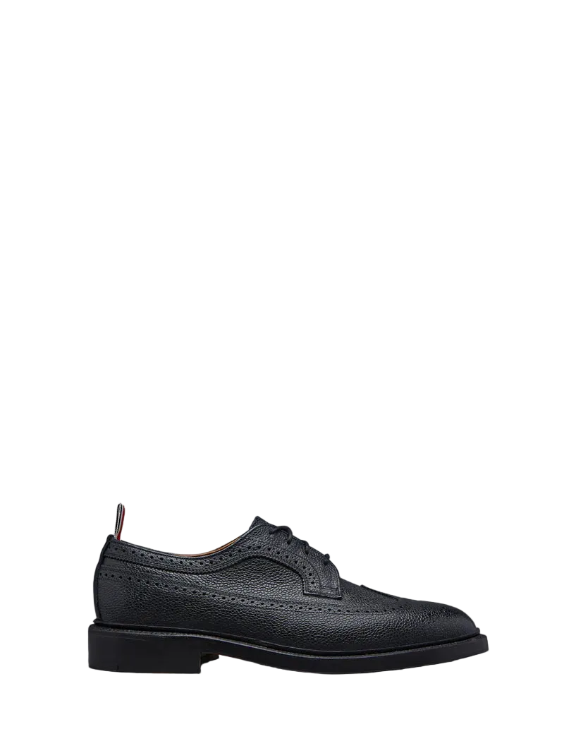 Classic Longwing Brogue W/ Goodyear Leather Sole W/ Metal Taps In Pebble Grain Leather