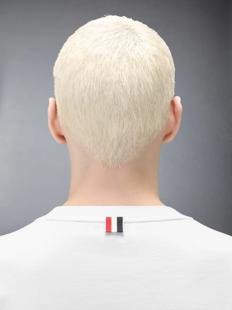 Thom Browne White 4 Bar Rib Cuff Tee