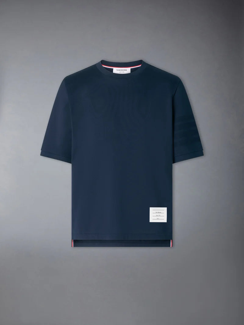 Thom Browne Navy 4 Bar Rib Cuff Tee
