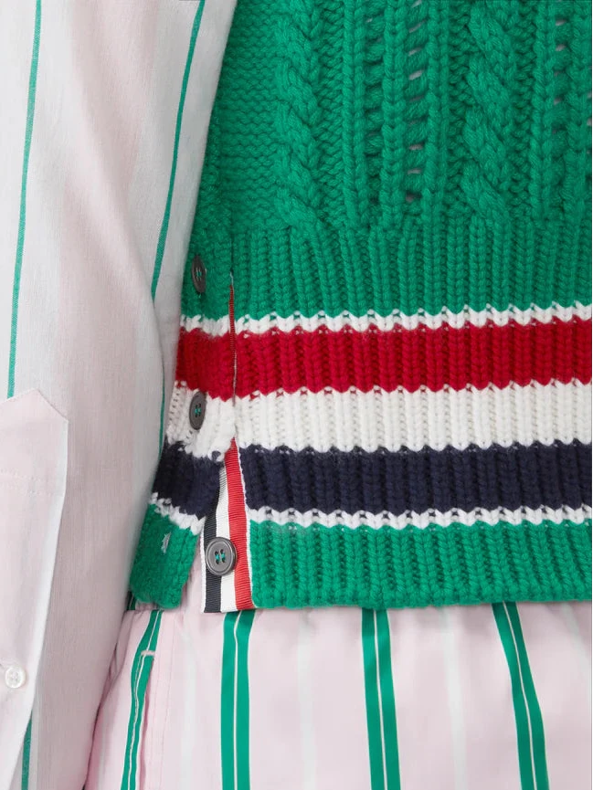 Thom Browne Chunky Cashmere Cardigan  Modell Detail