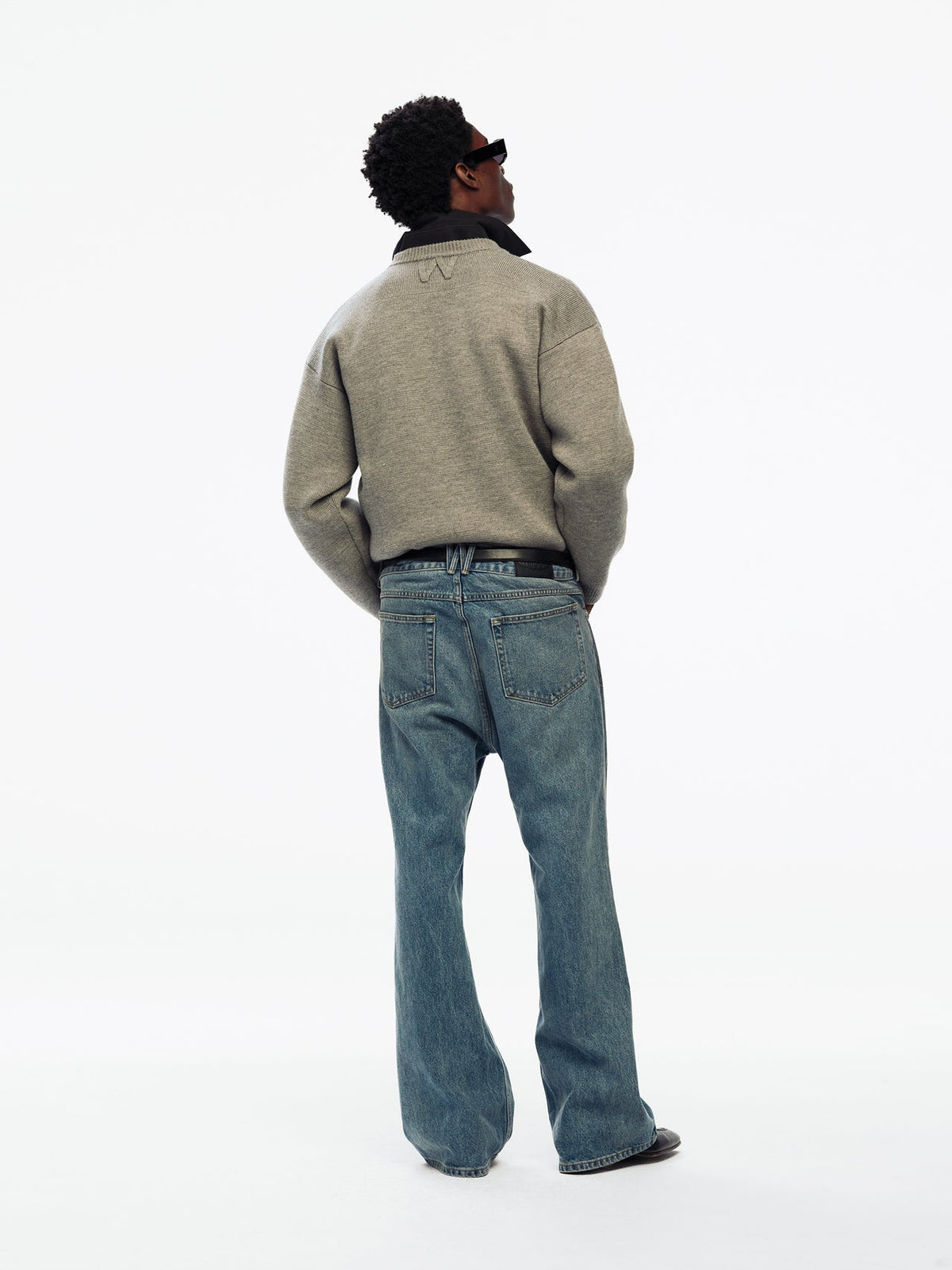 Willy Chavarria Blue Flared Denim Jean