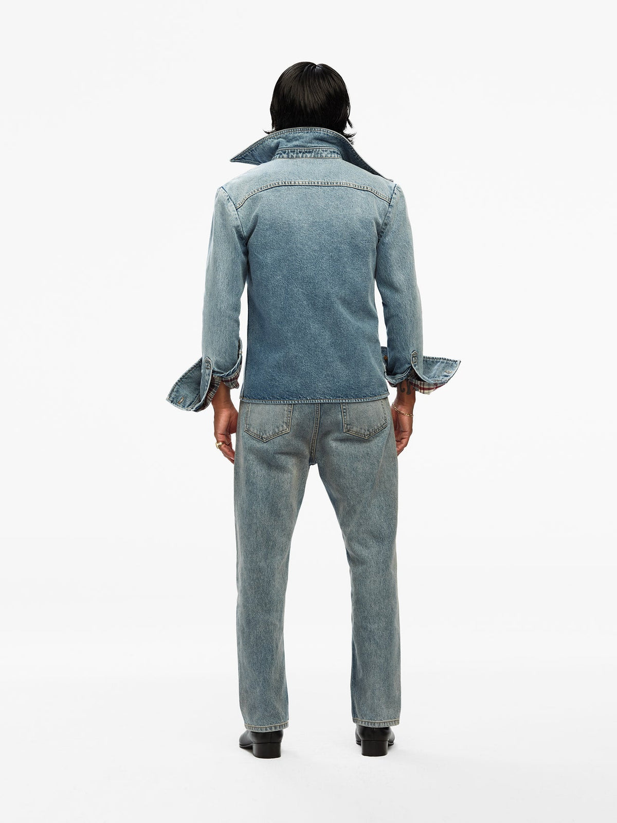 Willy Chavarria Blue Chente Denim Shirt