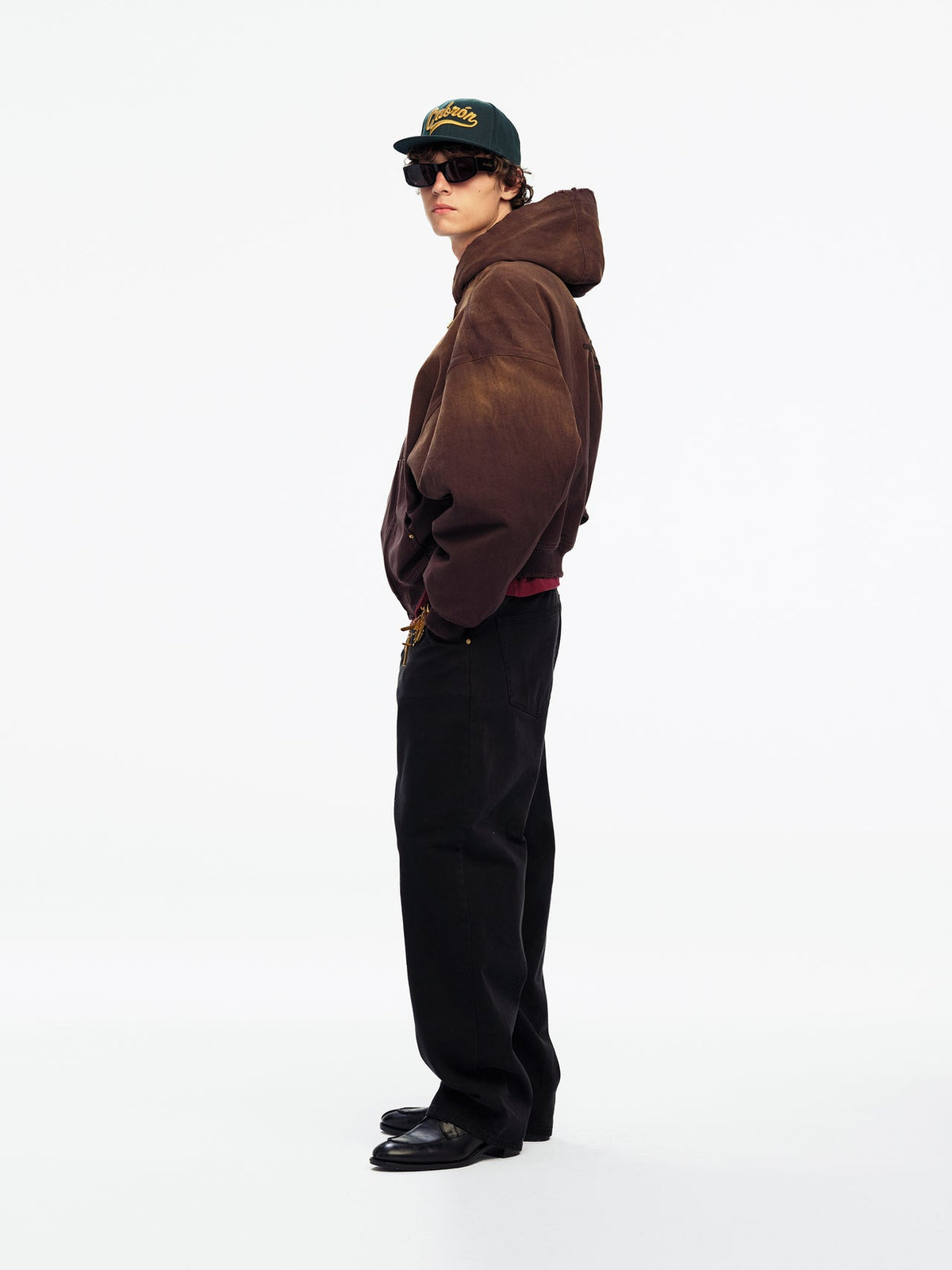 Willy Chavarria braune gesteppte Juggernaut-Jacke