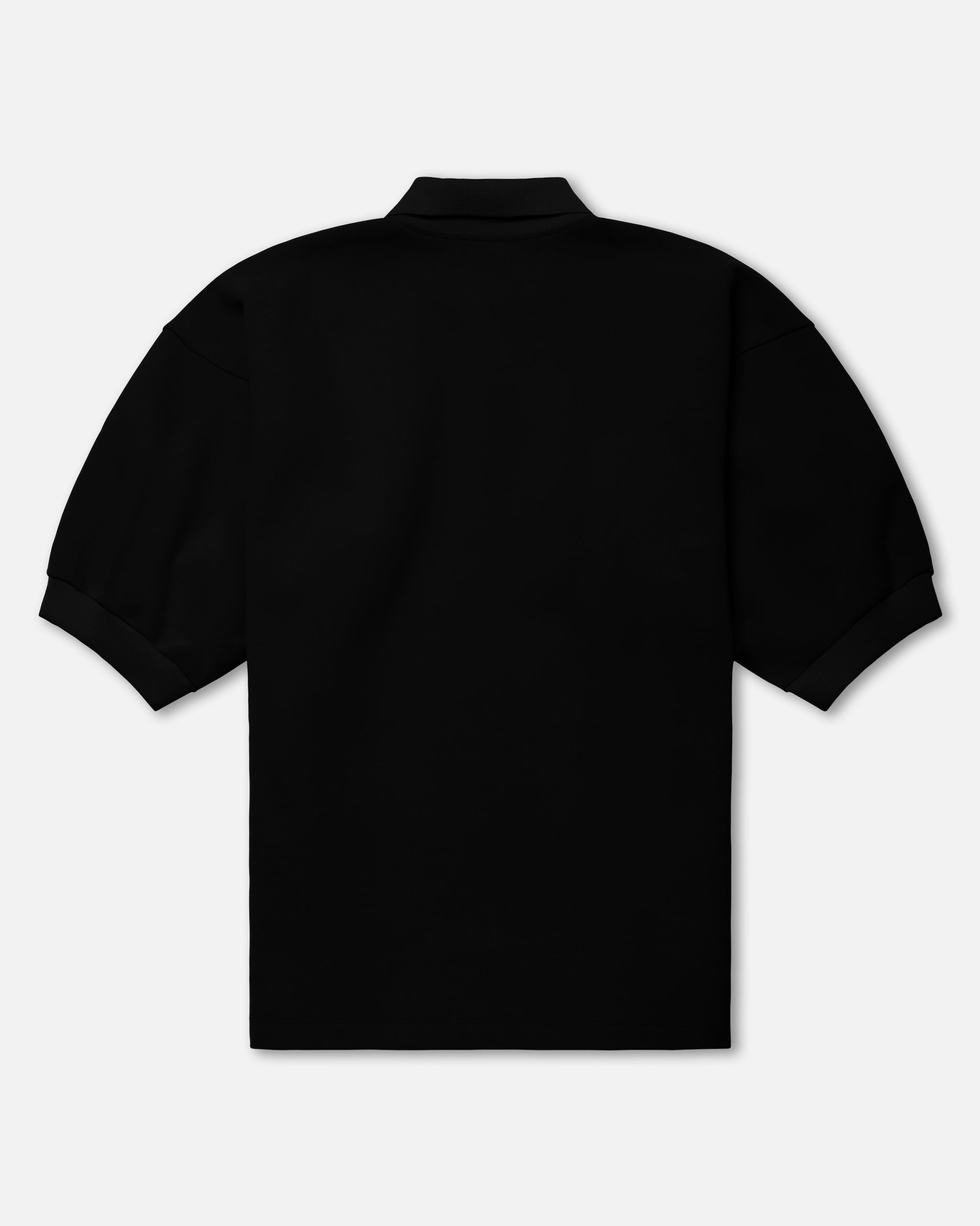 Willy Chavarria Black Football Polo flat back
