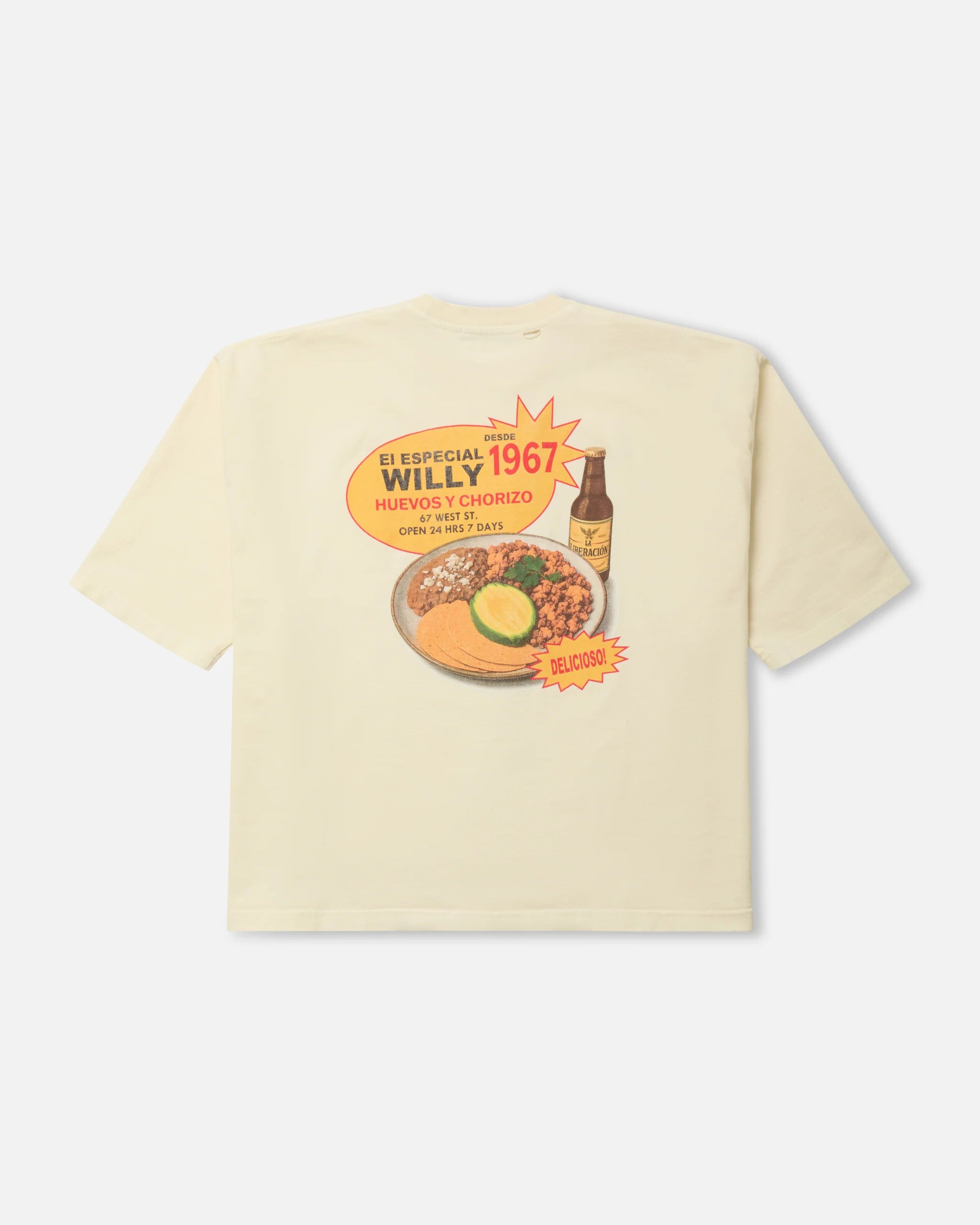 Willy Chavarria White Willy'S Taco Shop Buffalo Tee falt back