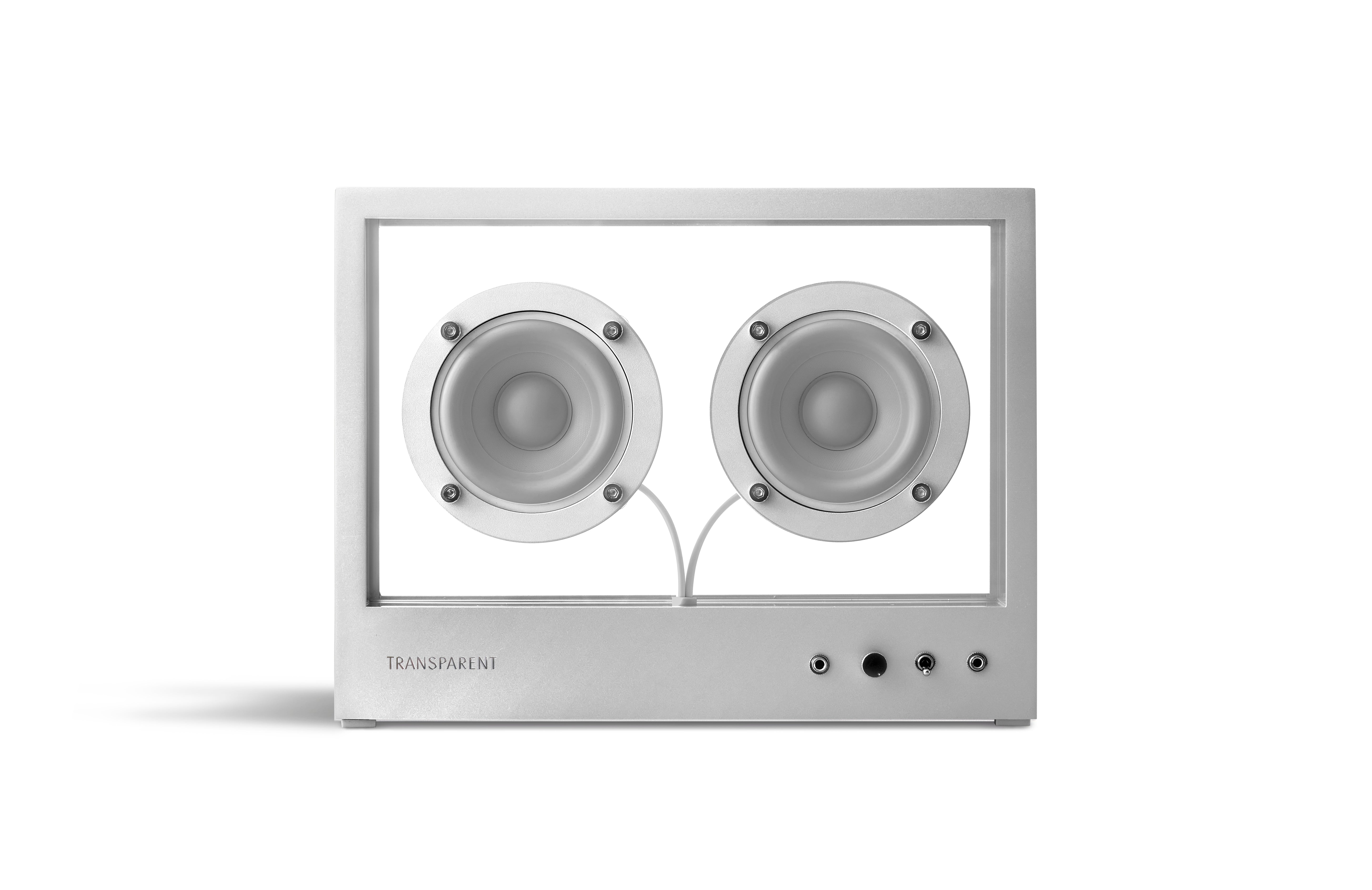 Small Silver Transparent Speaker