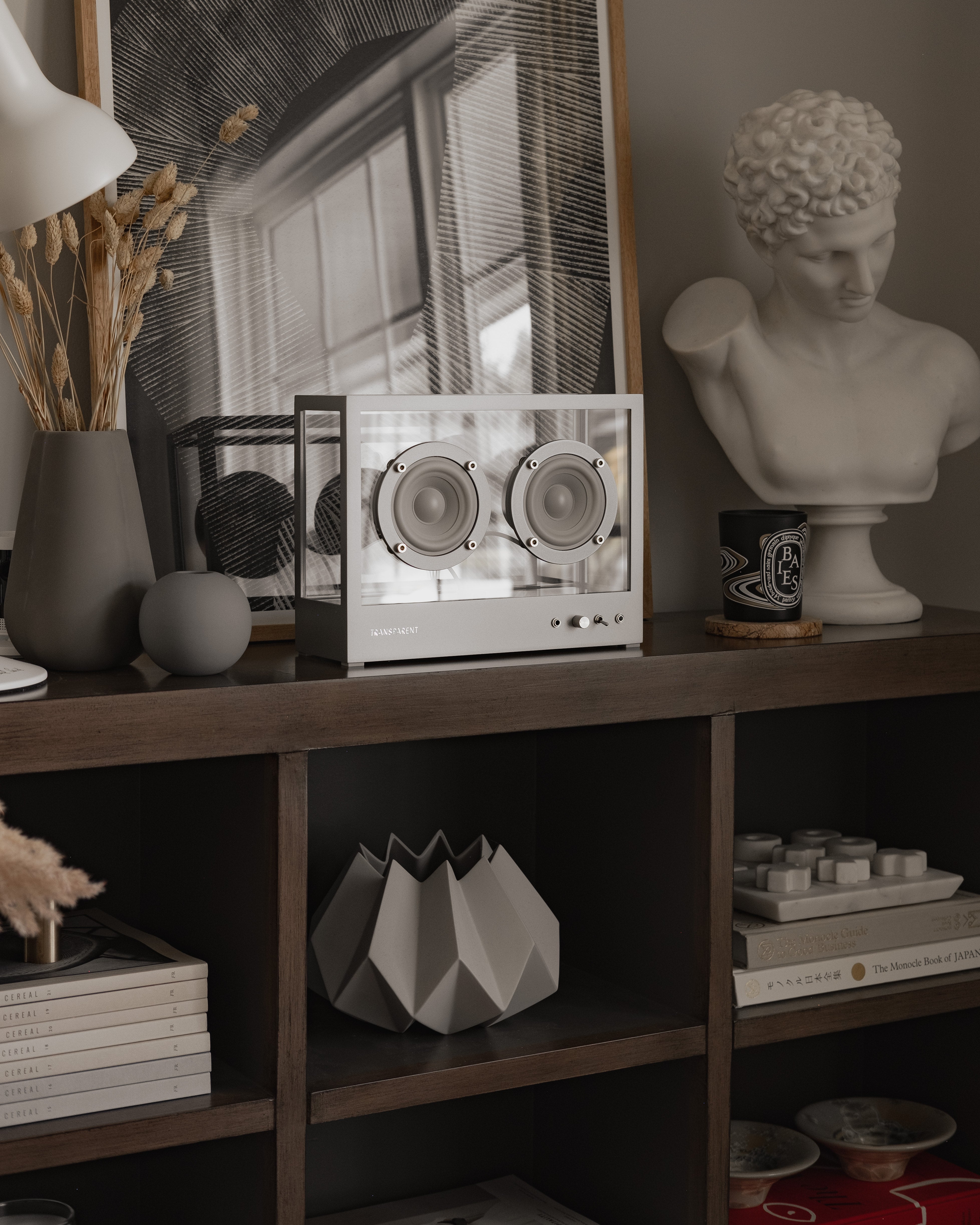 Small Silver Transparent Speaker