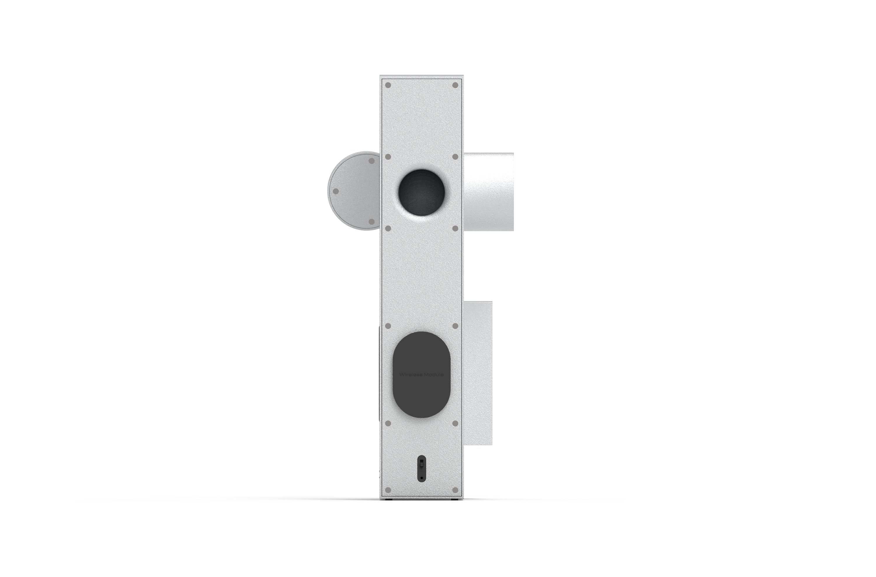 Transparent Silver Brutalist Speaker