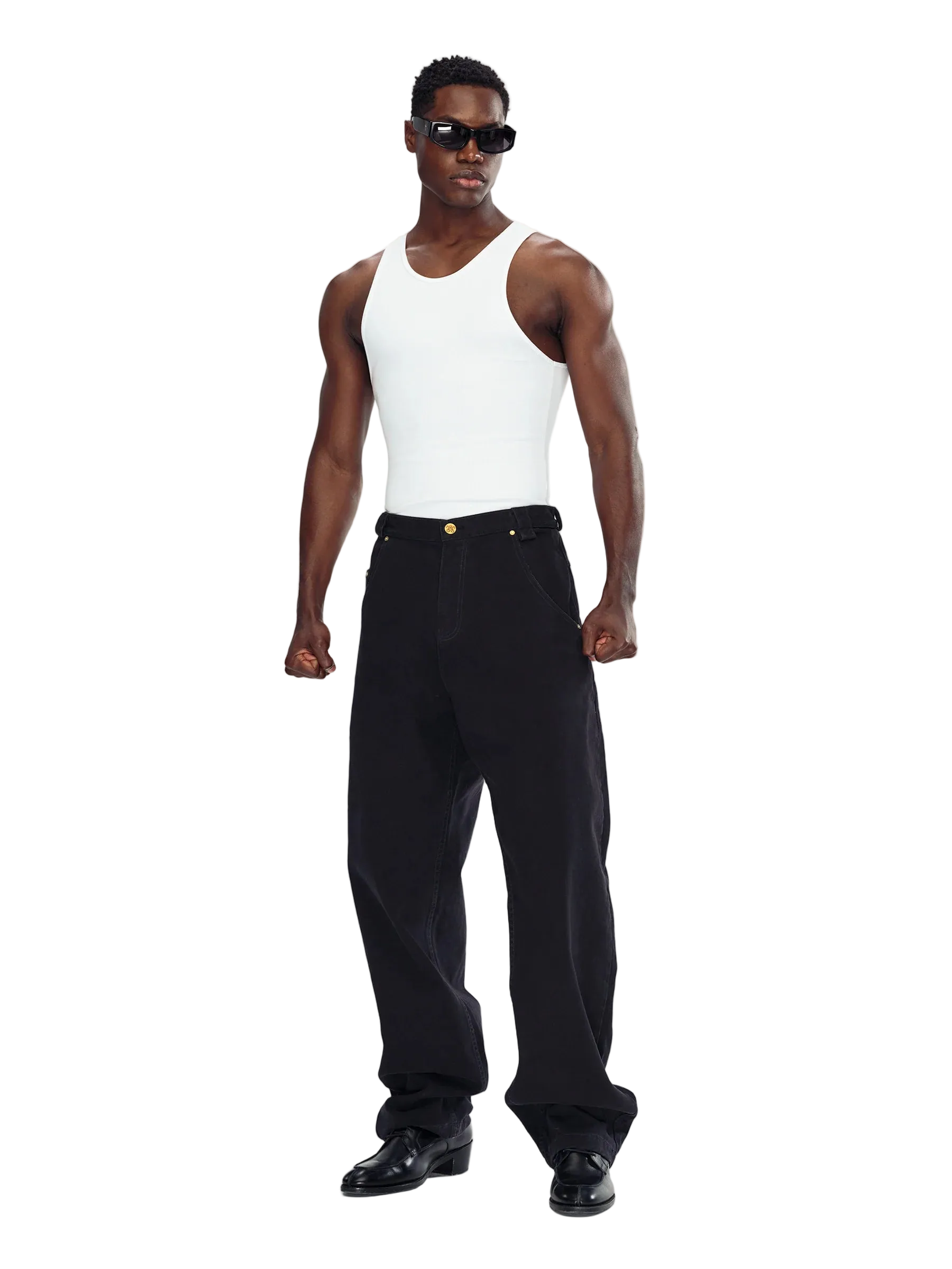 Willy Chavarria Black Beauty Bad Boy Jean model front