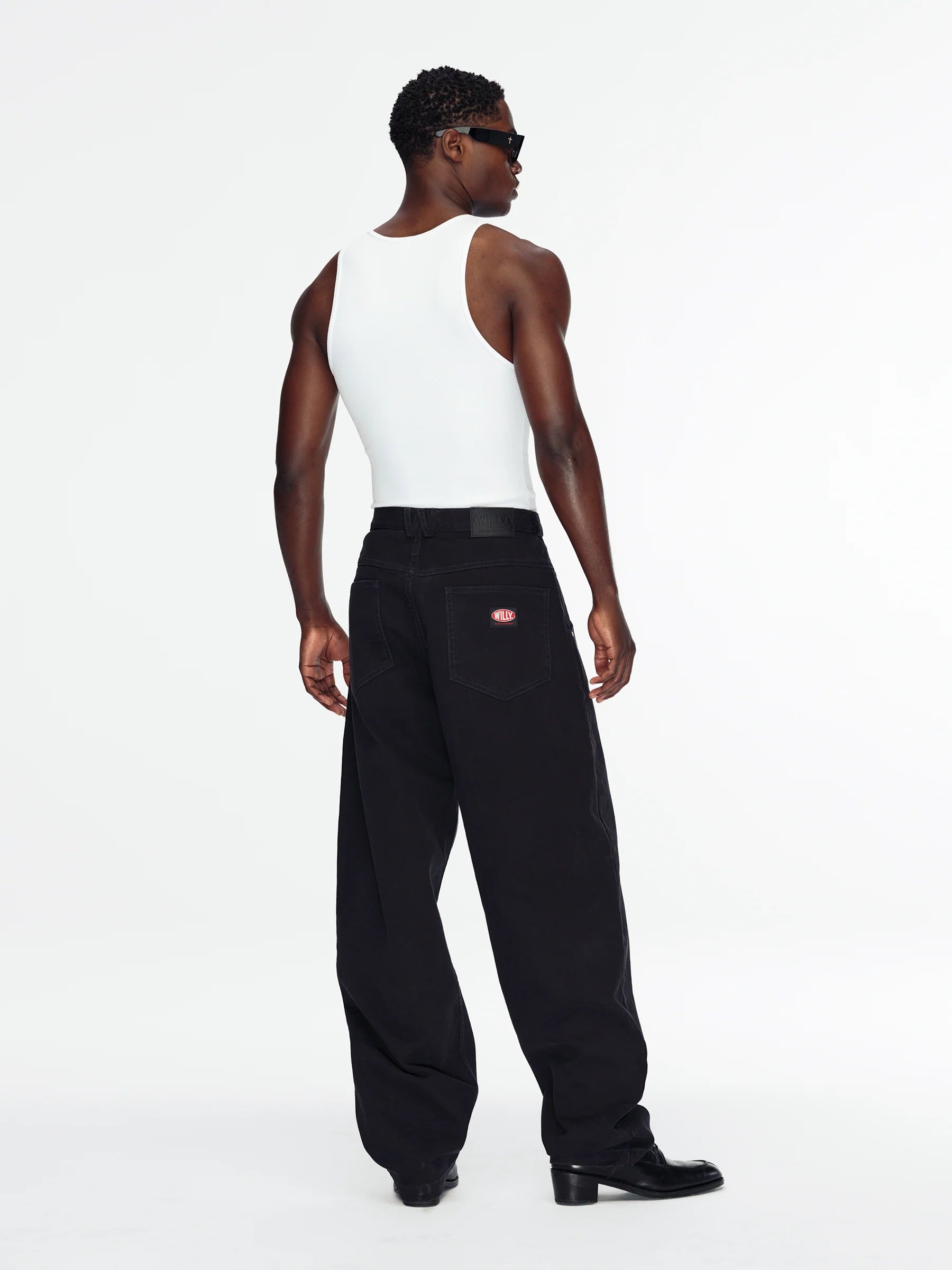 Willy Chavarria Black Beauty Bad Boy Jean model back