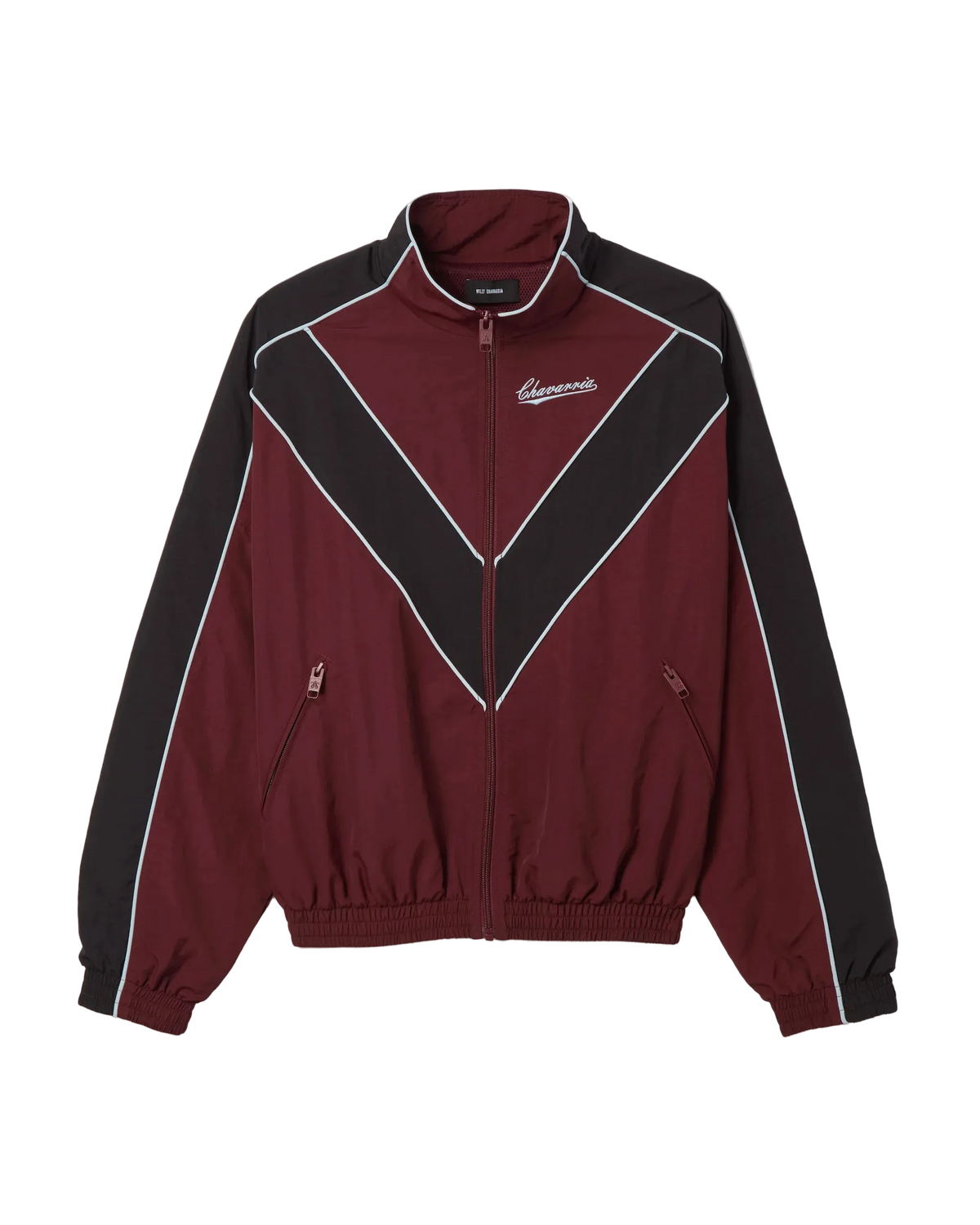 Willy Chavarria Bordeaux Bad Boy Track Jacket