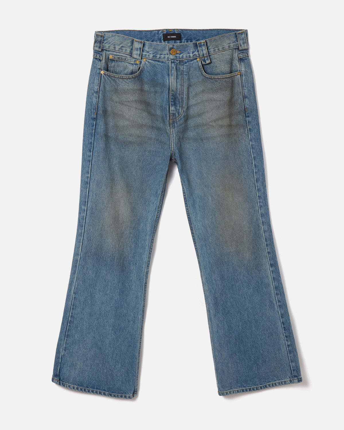 Willy Chavarria Blue Flared Denim Jean