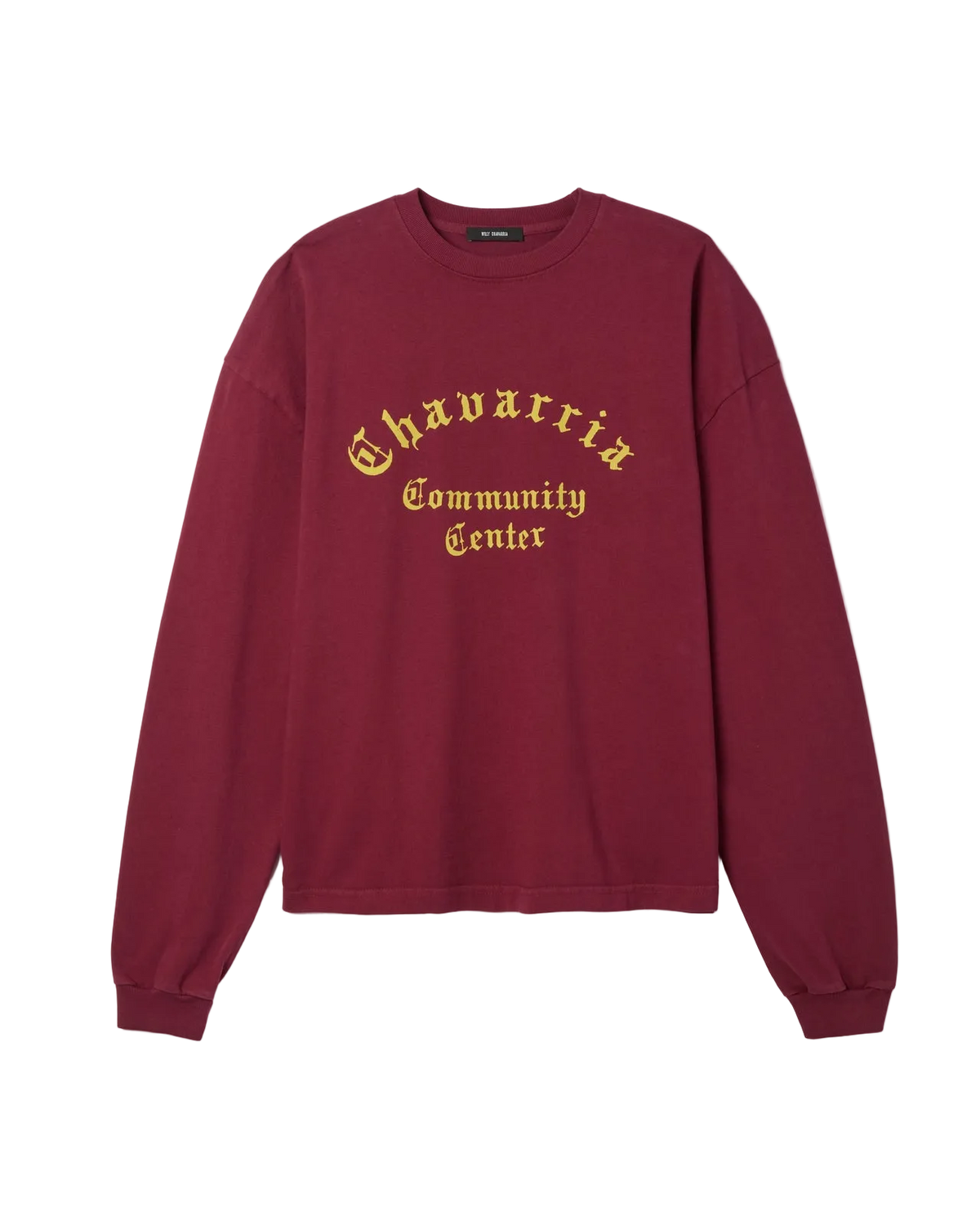 Willy Chavarria Bordeaux Community Center Ls Buffalo Tee