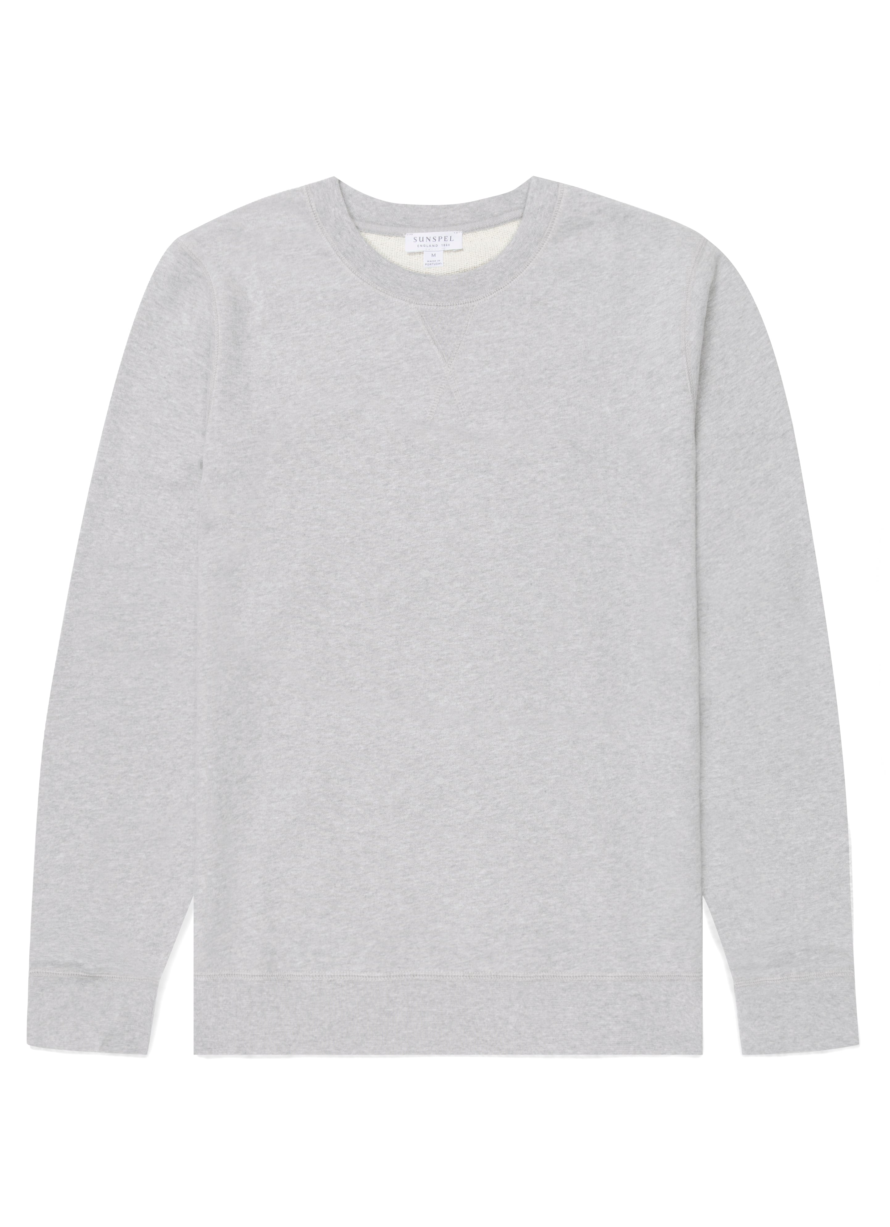 Sunspel loopback sweat shirt in grey front
