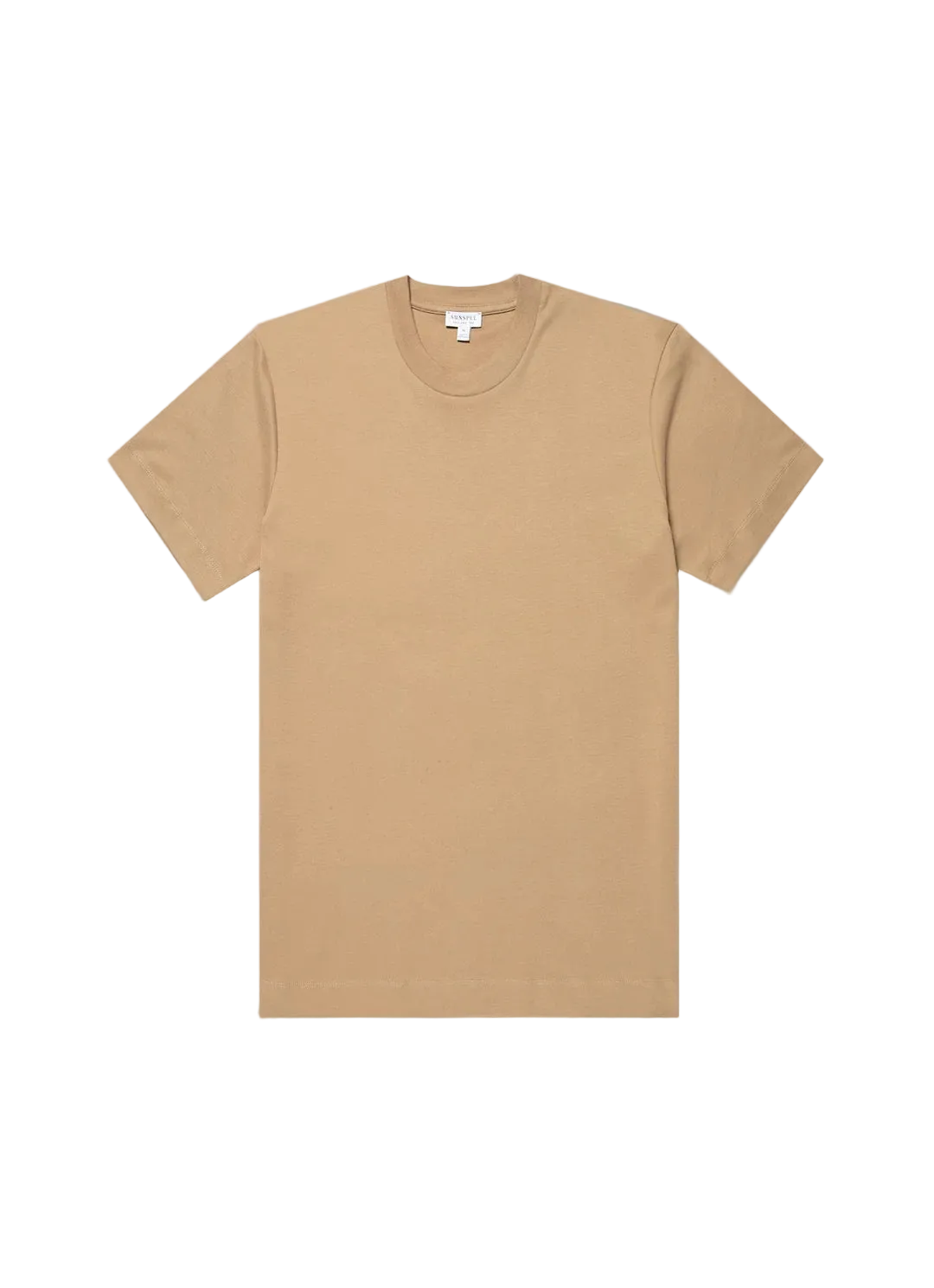 Sunspel Heavy Weight Dk Beige T-Shirt front