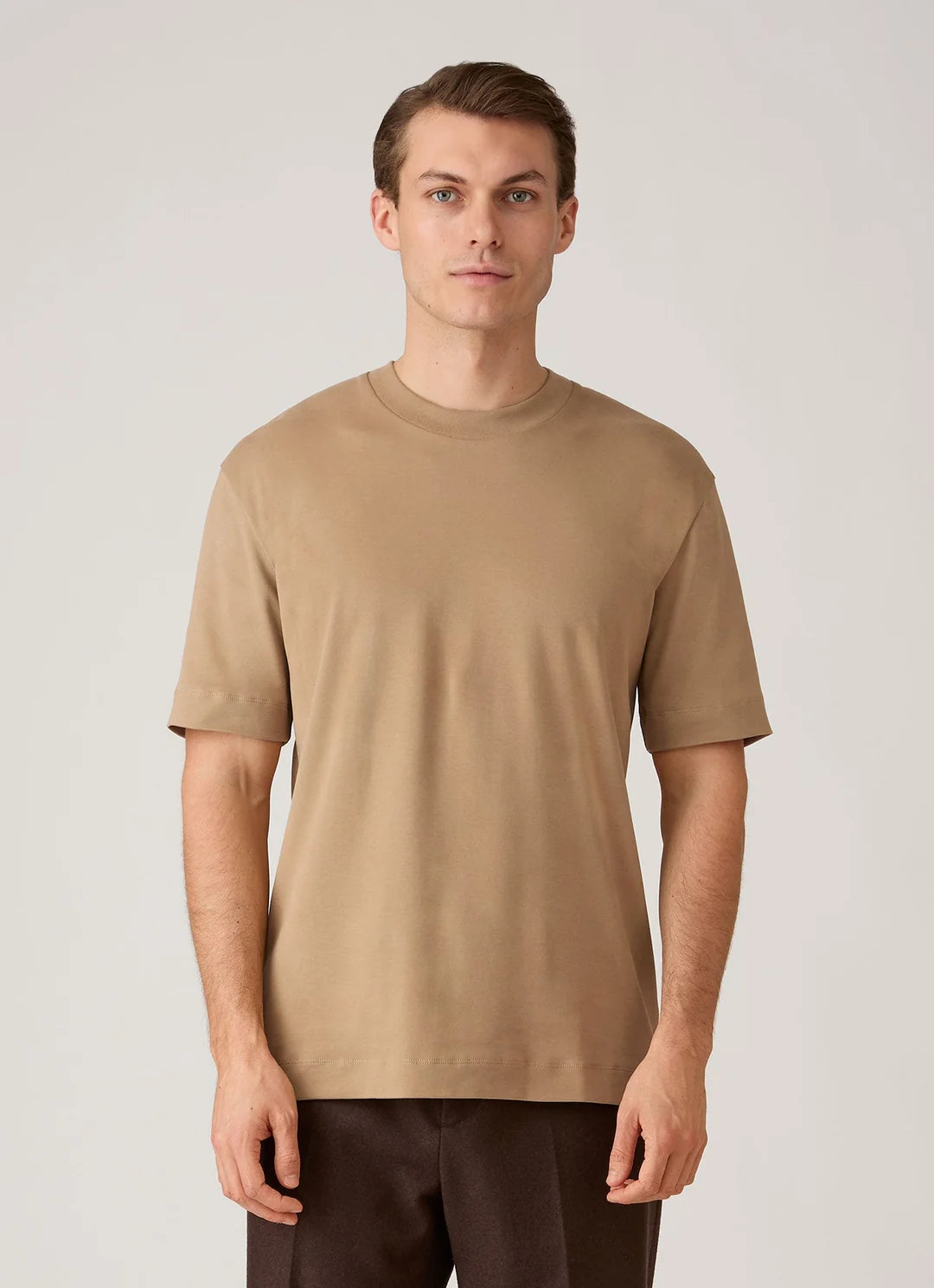 Sunspel Heavy Weight Dk Beige T-Shirt