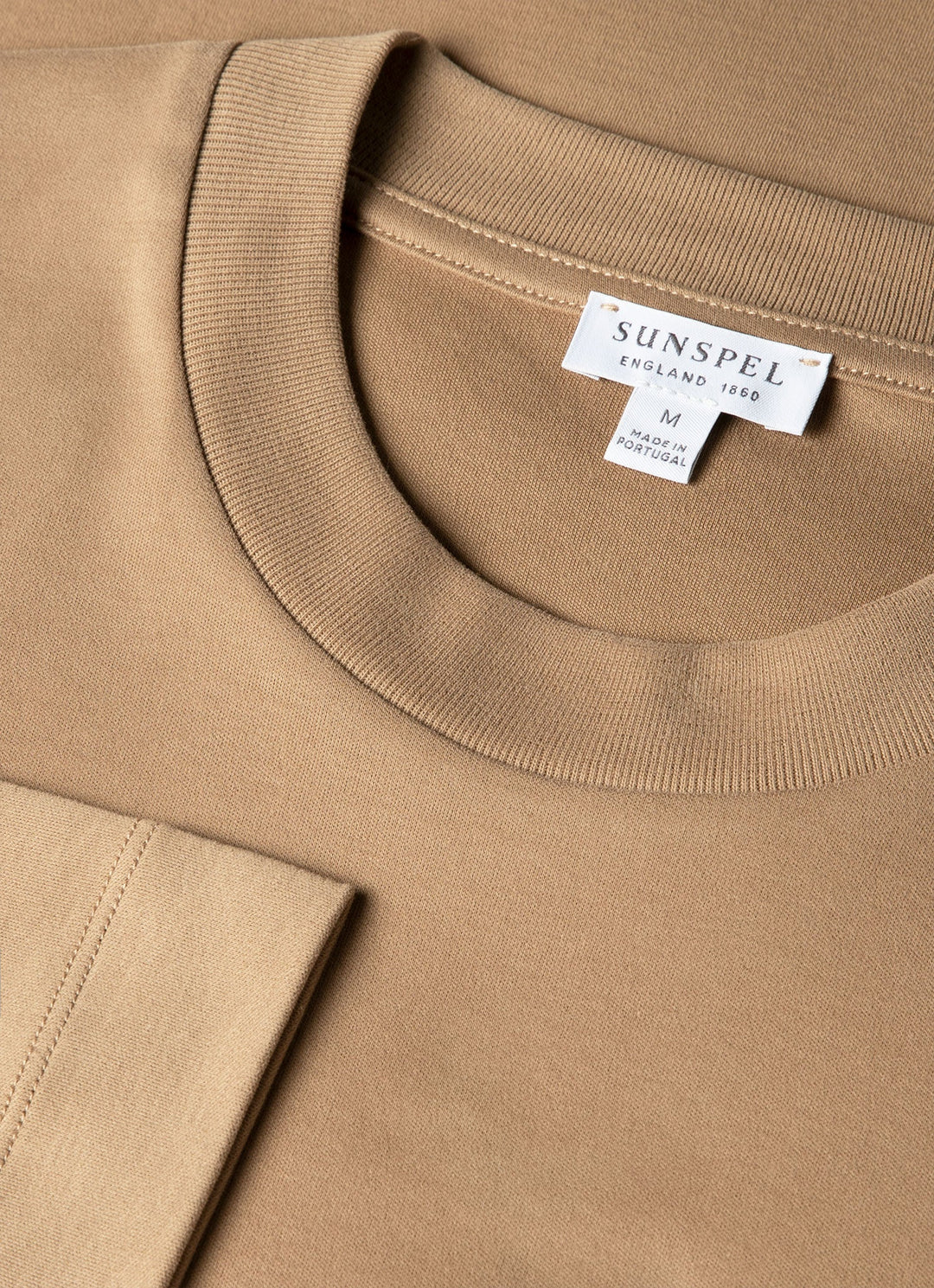 Sunspel Heavy Weight Dk Beige LS Tee