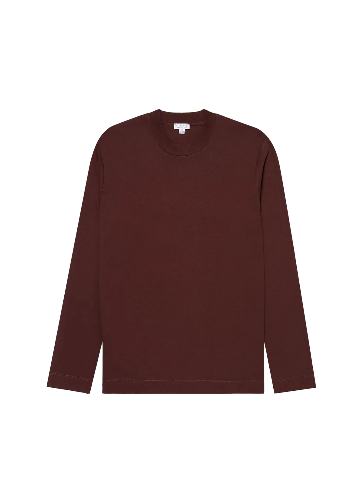 Sunspel Heavy Weight Bordeaux LS Tee front