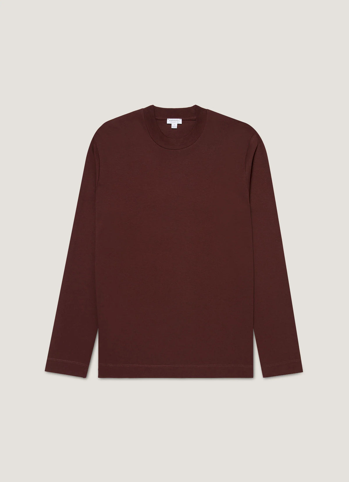 Sunspel Heavy Weight Bordeaux LS Tee