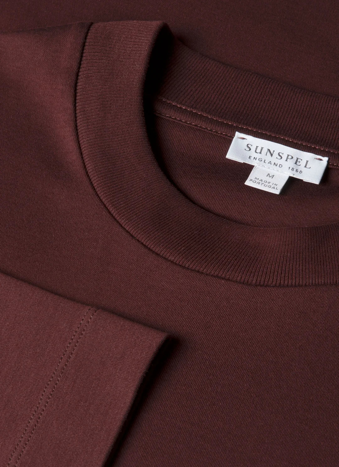 Sunspel Heavy Weight Bordeaux LS Tee