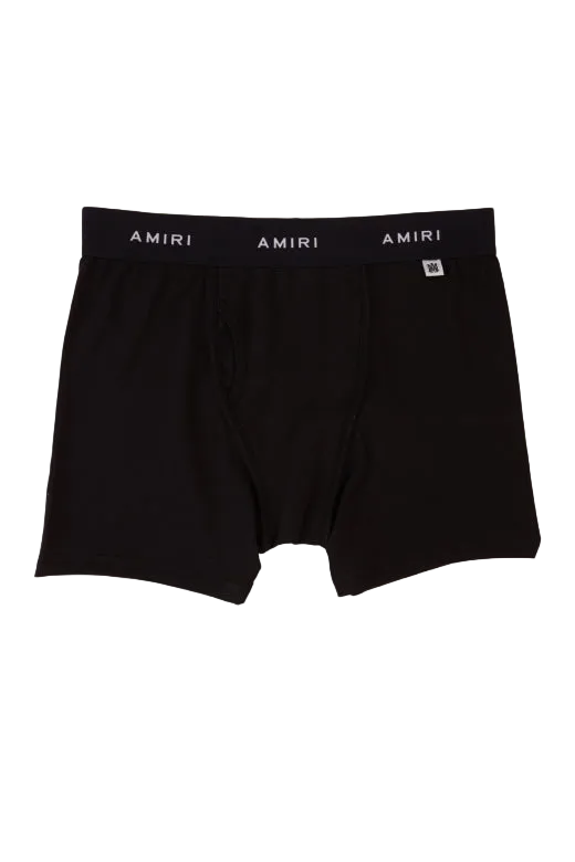 Amiri Black Boxer Brief 2-Pack flat front