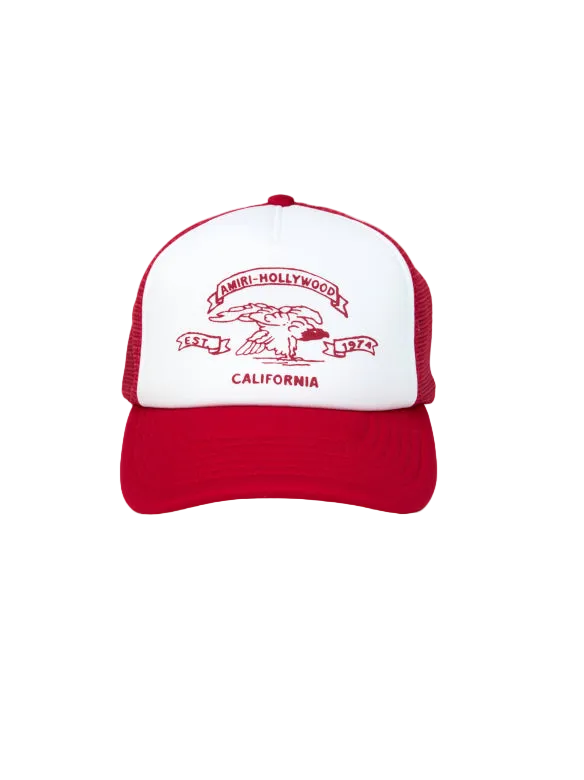 Amiri Eagle Red Trucker Hat front