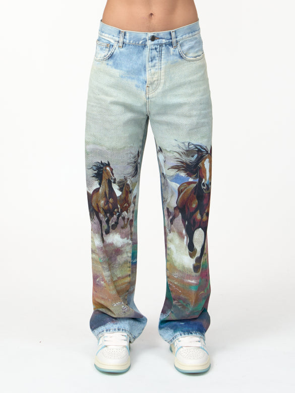 Amiri Horses Baggy Jeans