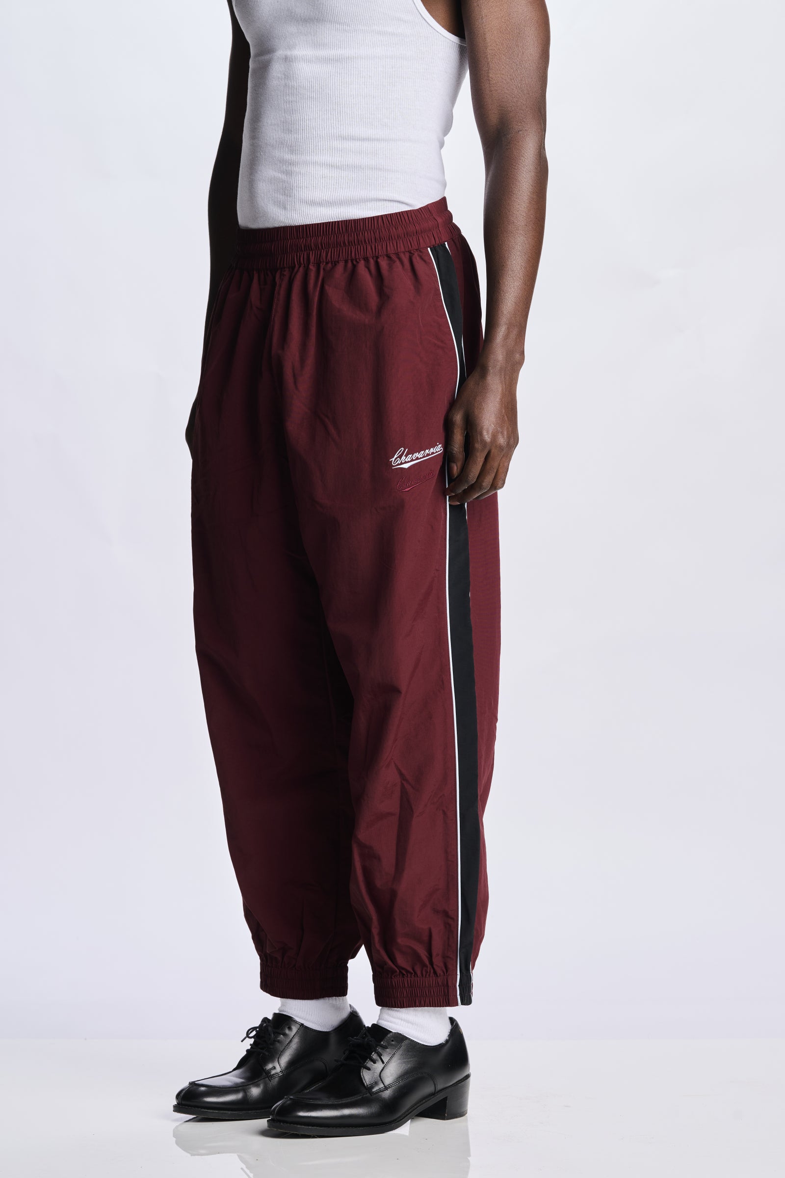 Willy Chavarria Bordeaux Bad Boy Track Pant