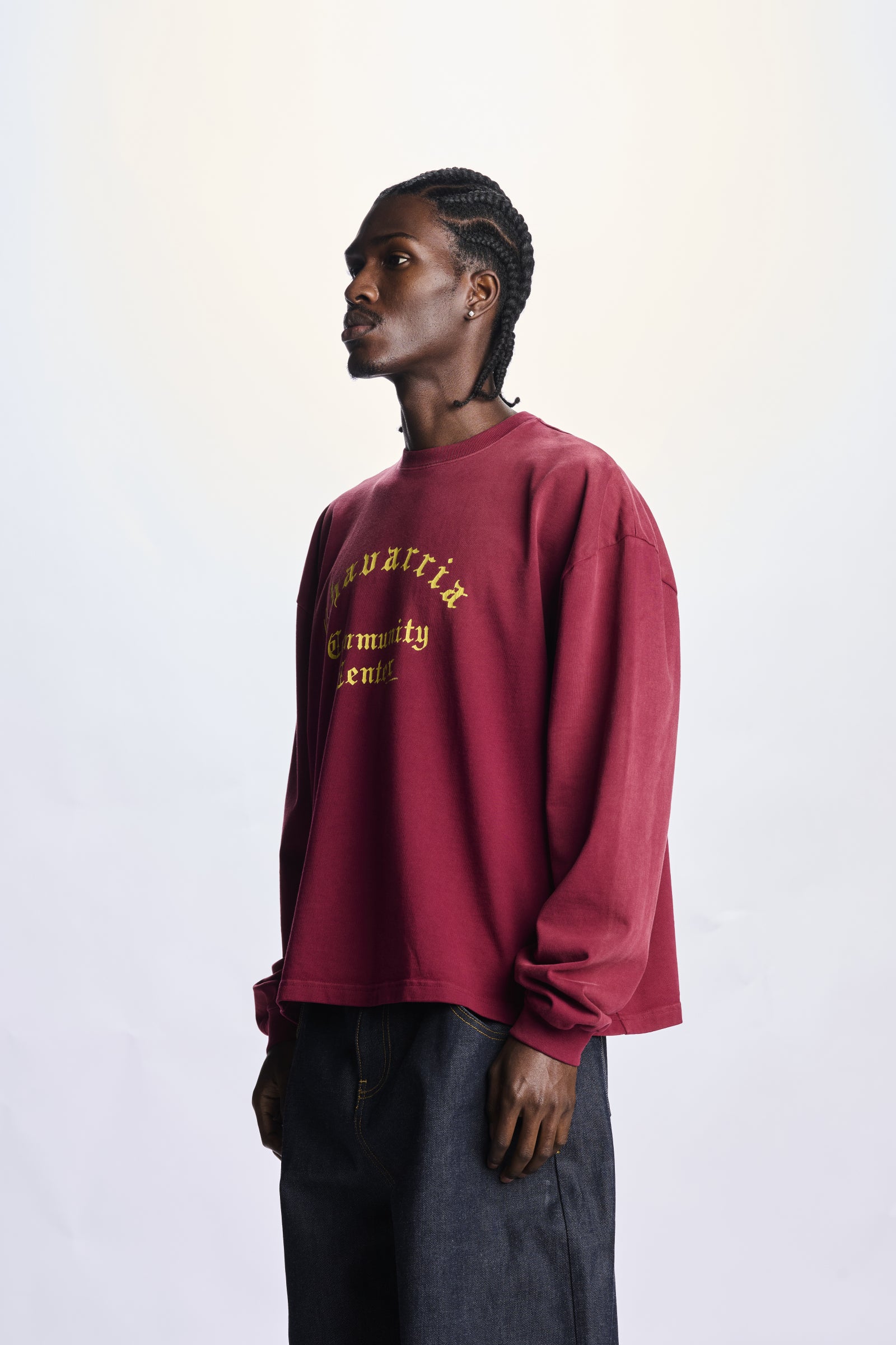 Willy Chavarria Bordeaux Community Center Ls Buffalo Tee