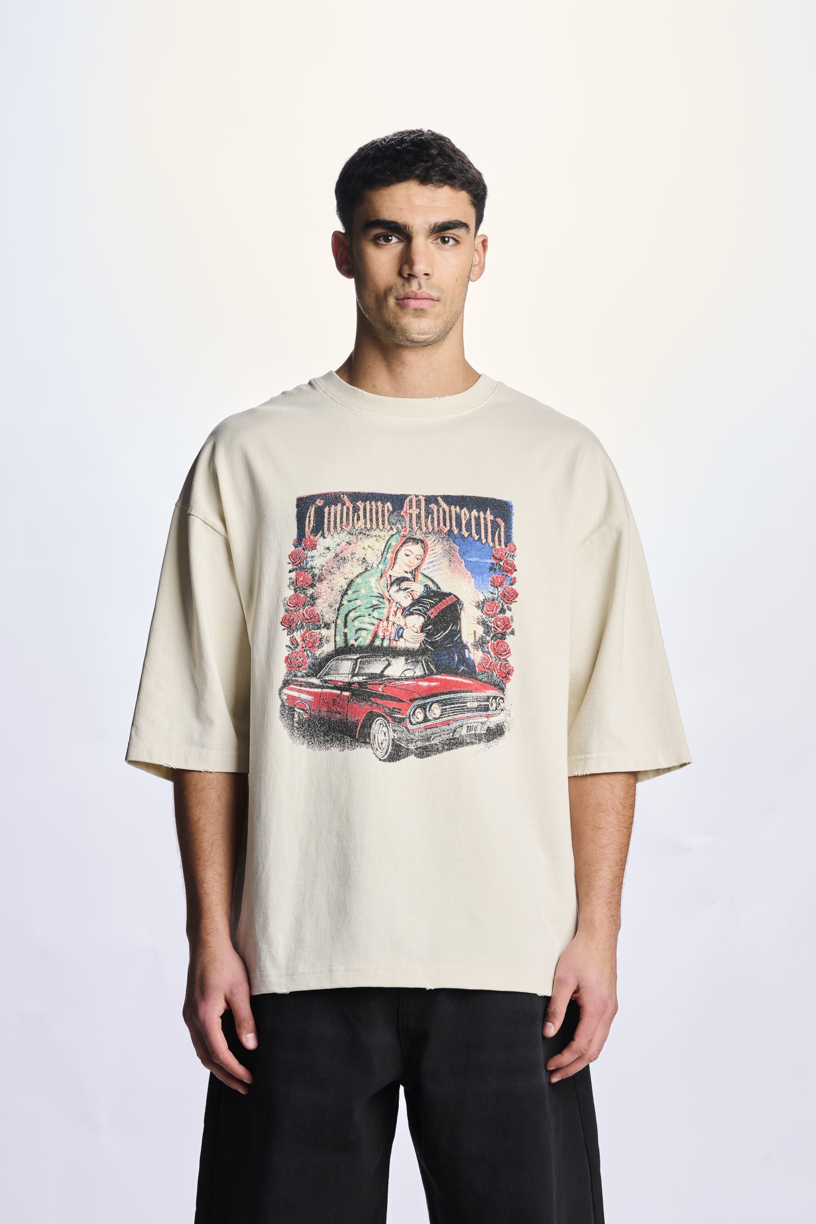 Willy Chavarria Beige Os Cuidame Madrecita Standard Tee