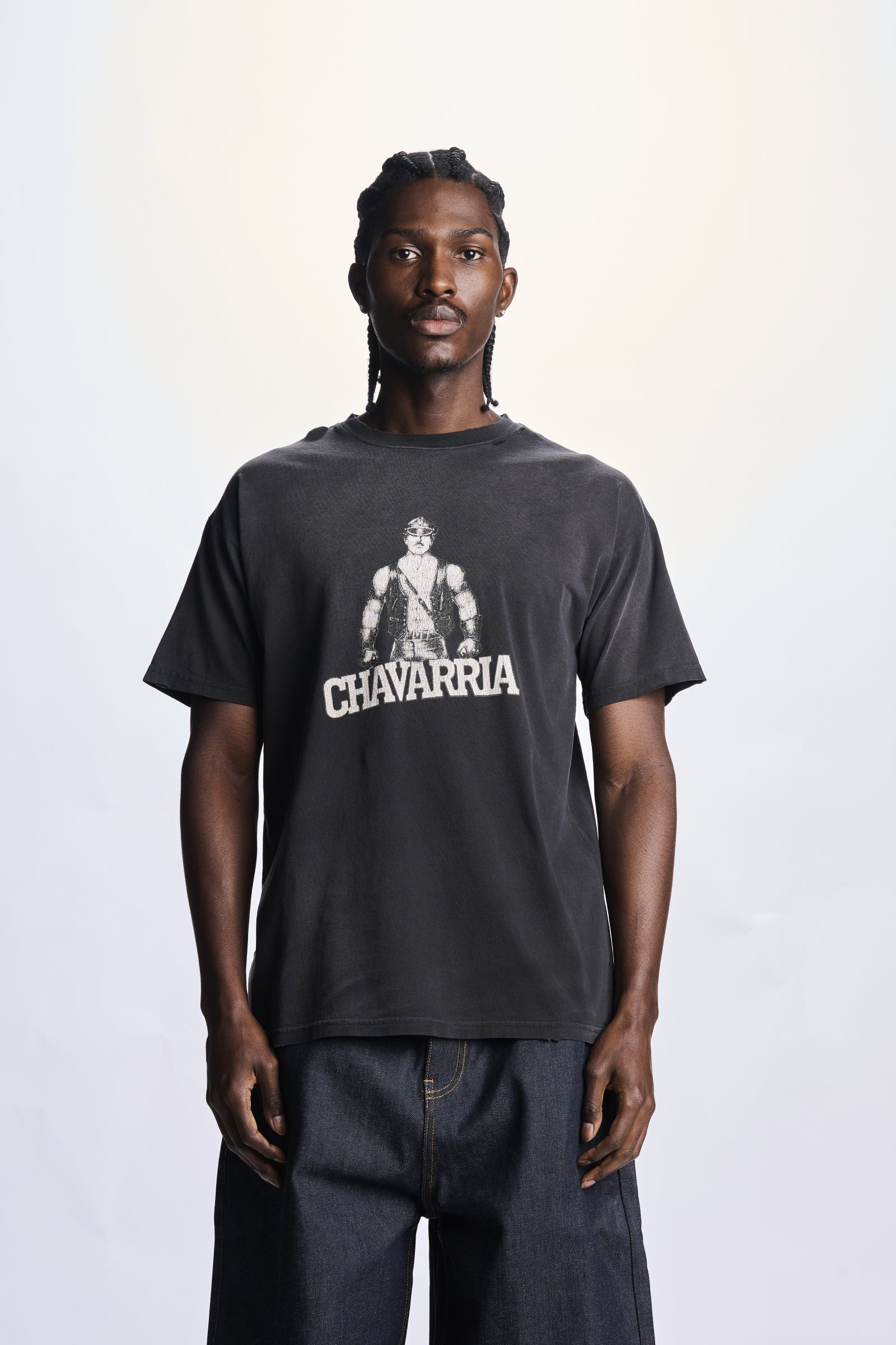 Willy Chavarria Black Leather Daddy Easy Tee