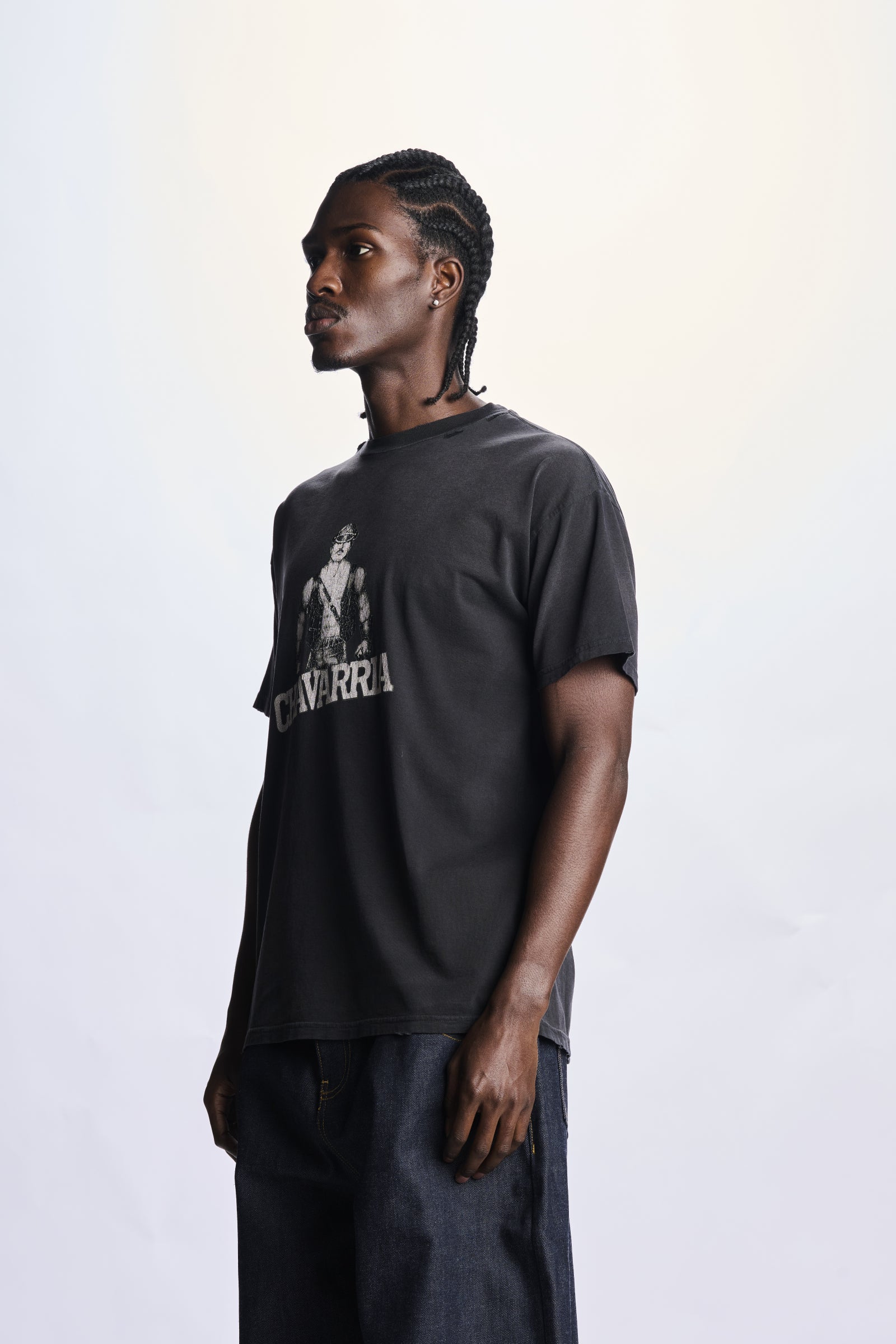 Willy Chavarria Black Leather Daddy Easy Tee