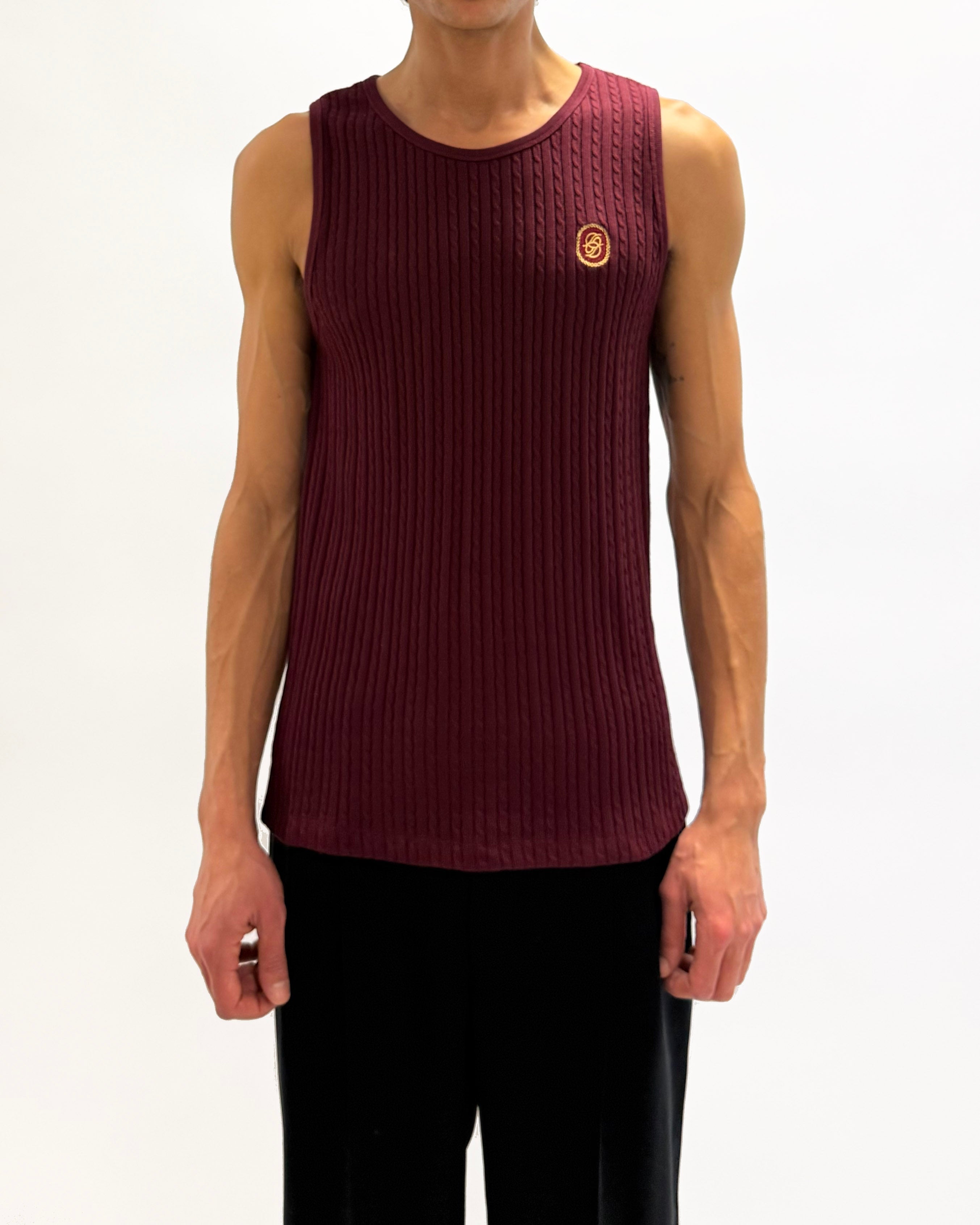 Drole de Monsieur Burgundy D Mirror Tank Top